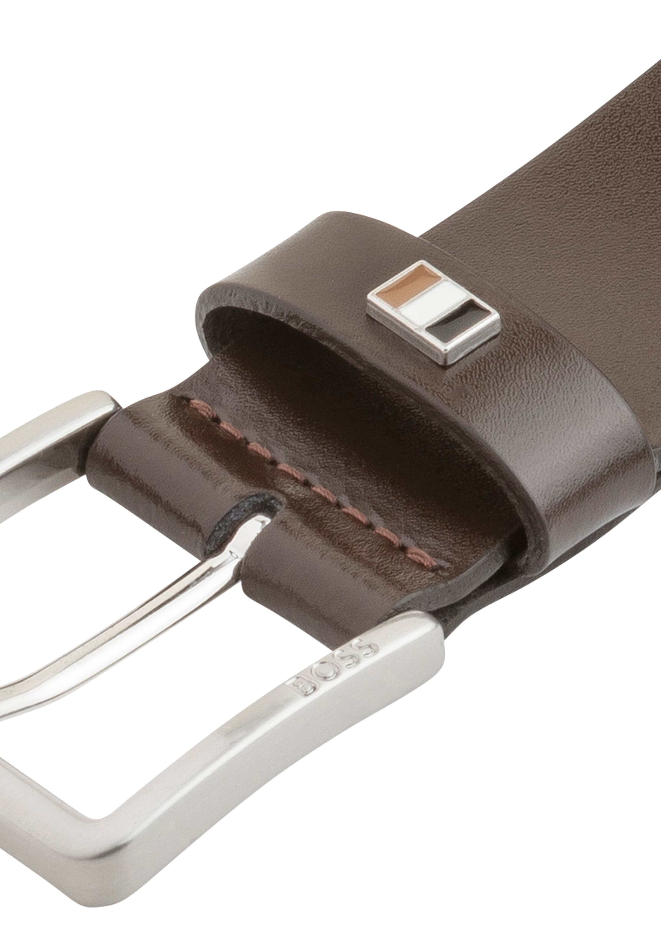 BOSS Ledergürtel »Ther-Flag-E_Sz35« mit stilvollen Markendetails