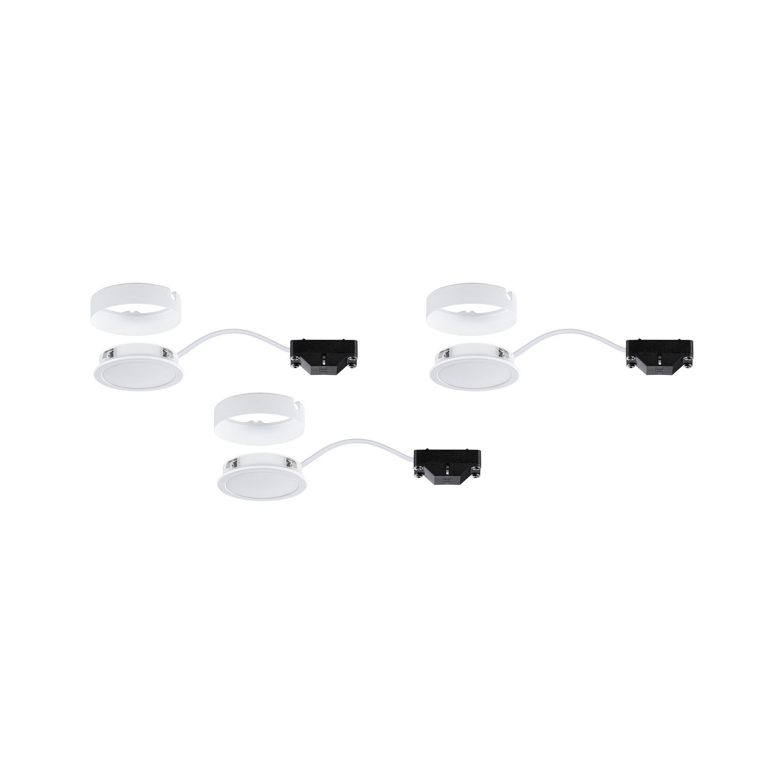 Paulmann Unterschrankleuchte »Möbel Set Pukk 3x3,5W 210lm 12/230V 2700K Kunststoff/Schwarz«, 3 flammig