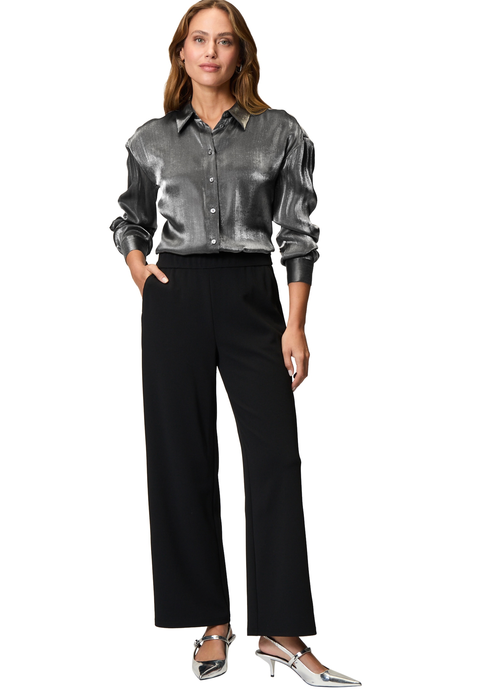 Zero Stoffhose »Hose Wide Leg Gummibund 28 Inch«