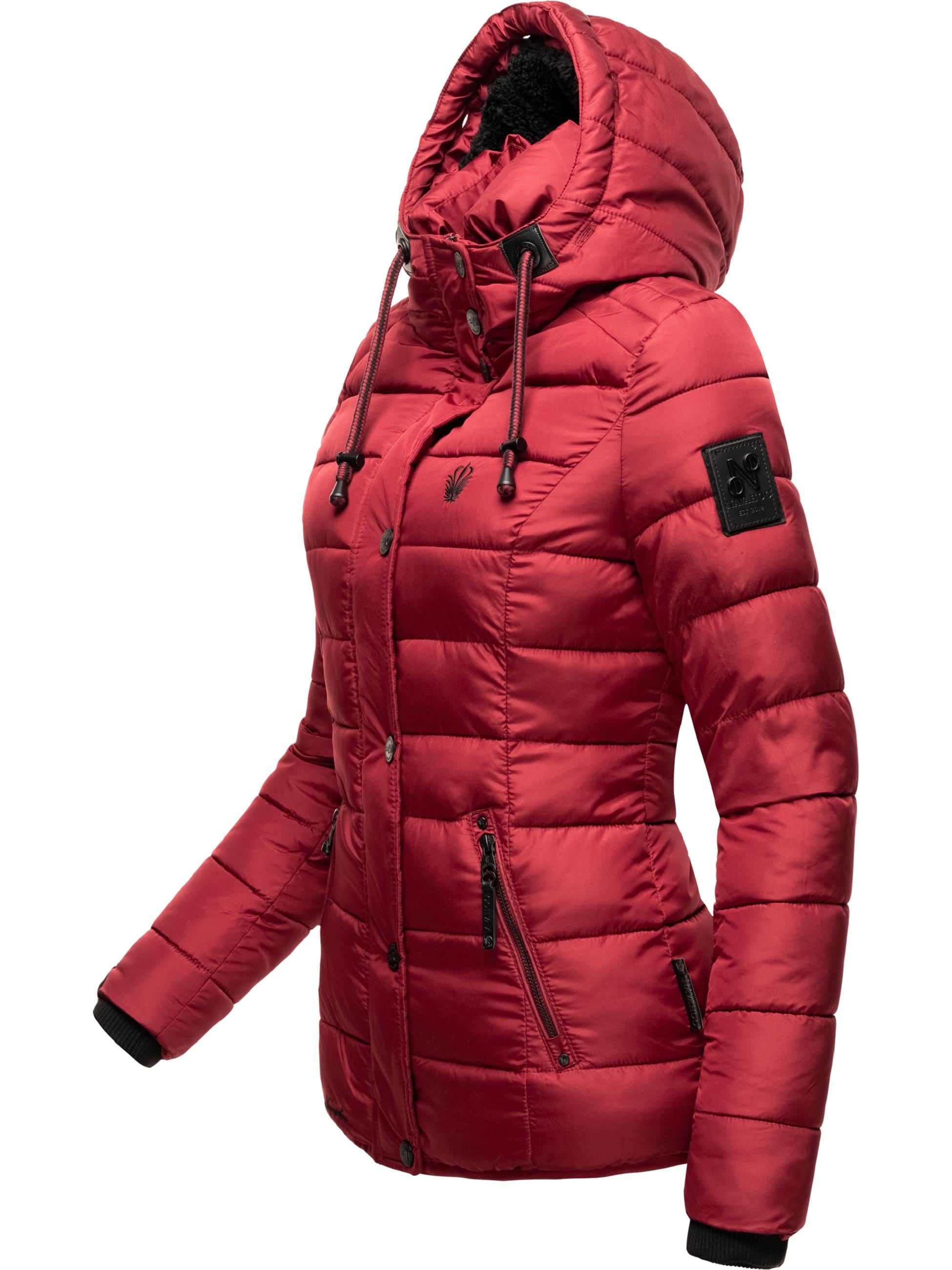 Navahoo Winterjacke »Winterjacke Zuckerbiene«, mit Kapuze, modische Steppjacke mit Kunstpelz Kapuze