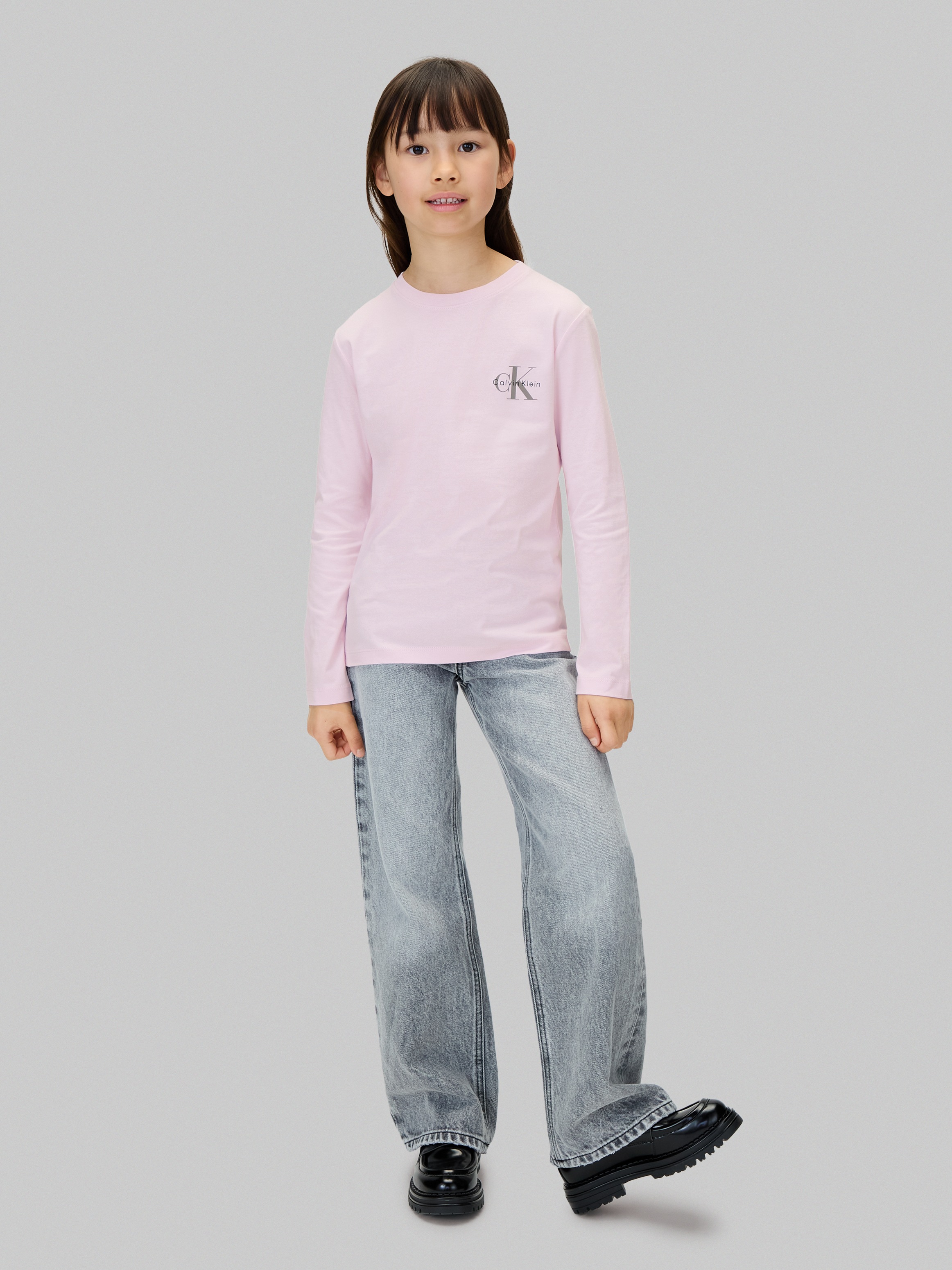 Calvin Klein Jeans Langarmshirt »CHEST MONOLOGO LS T-SHIRT« für Kinder bis 16 Jahre, Logo-Druck