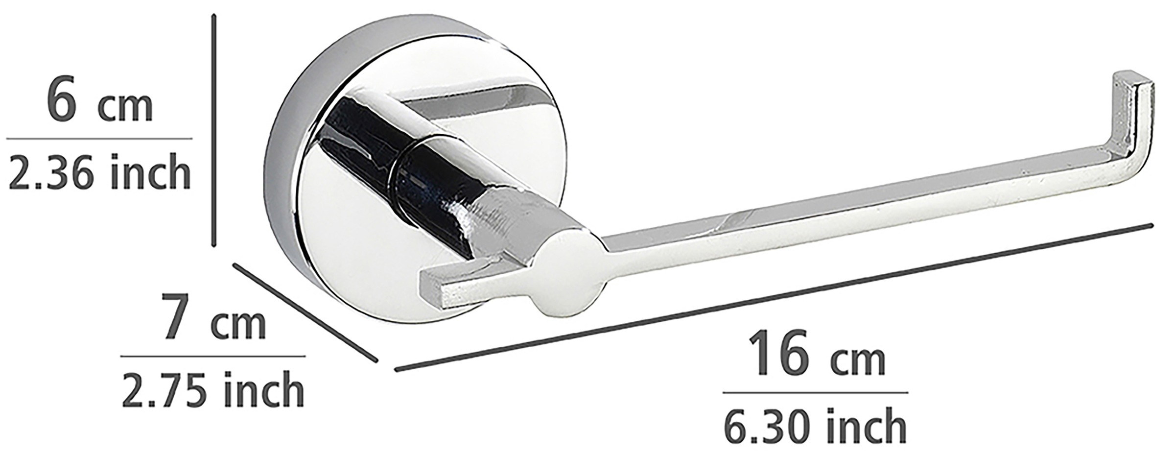 WENKO Toilettenpapierhalter »Vacuum-Loc® Modell Capri«, aus Zinkdruckguss, Befestigen ohne Bohren