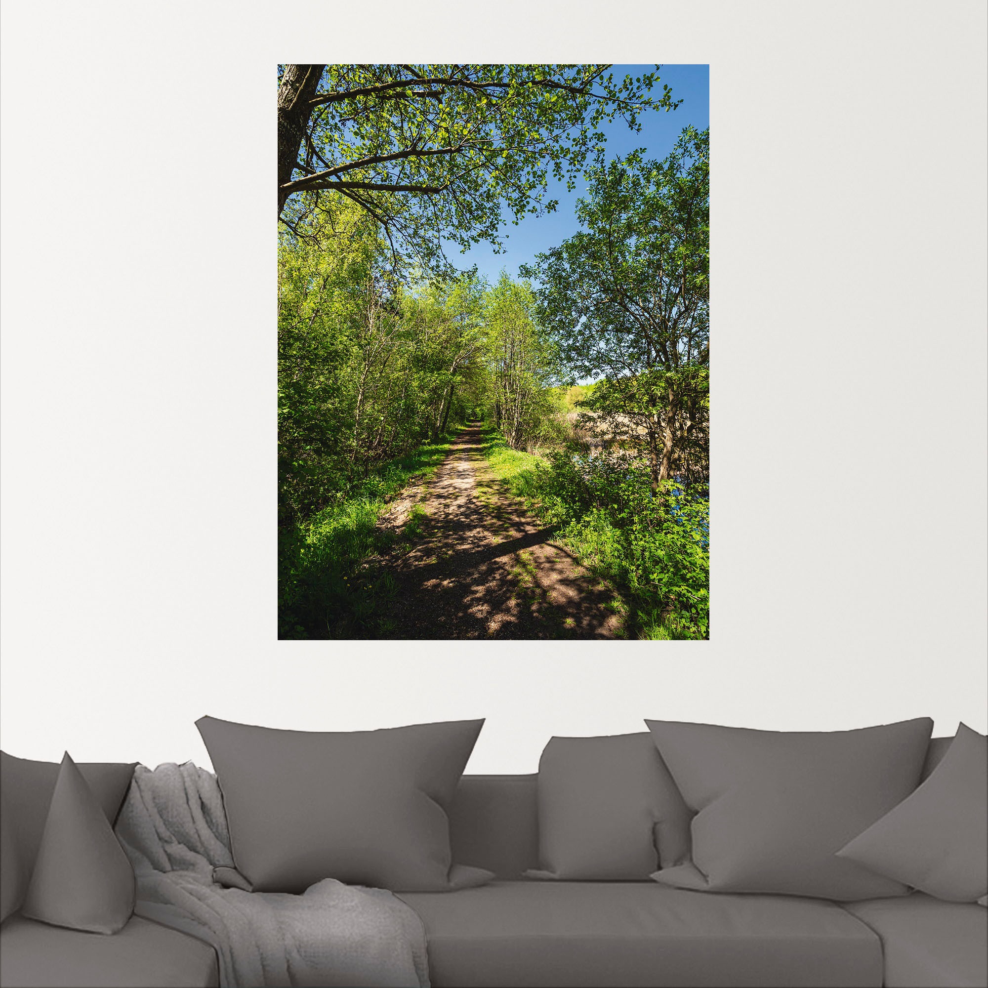 Artland Wandbild »Weg und Bäume bei Kuchelmiß«, Waldbilder, (1 St.), als Leinwandbild, Poster, Wandaufkleber in verschied. Größen