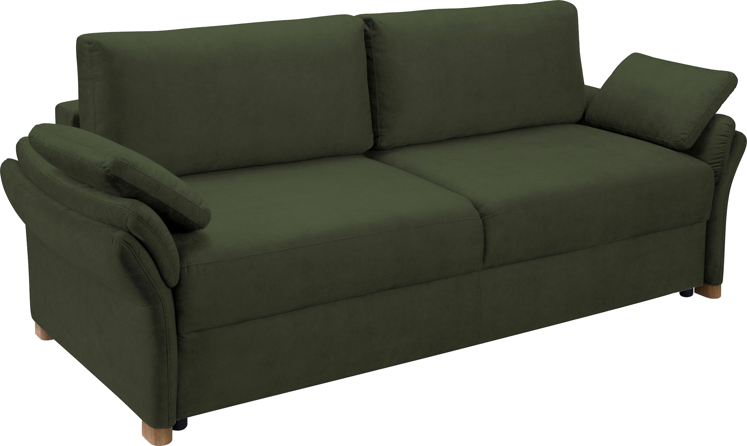 exxpo - sofa fashion 3-Sitzer »Kentt hochwertiger Sitzaufbau für hohen Sitzkomfort, bequeme Armlehnen«, inkl. Boxspring/Federkern-Polsterung, Bettfunktion und Bettkasten