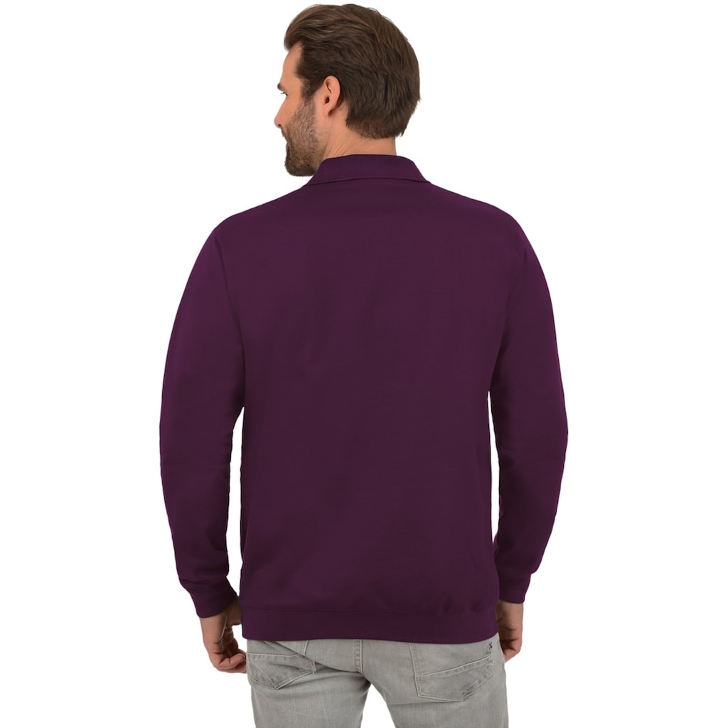 Trigema Sweatshirt »TRIGEMA Langarm Polo aus Sweat-Qualität«