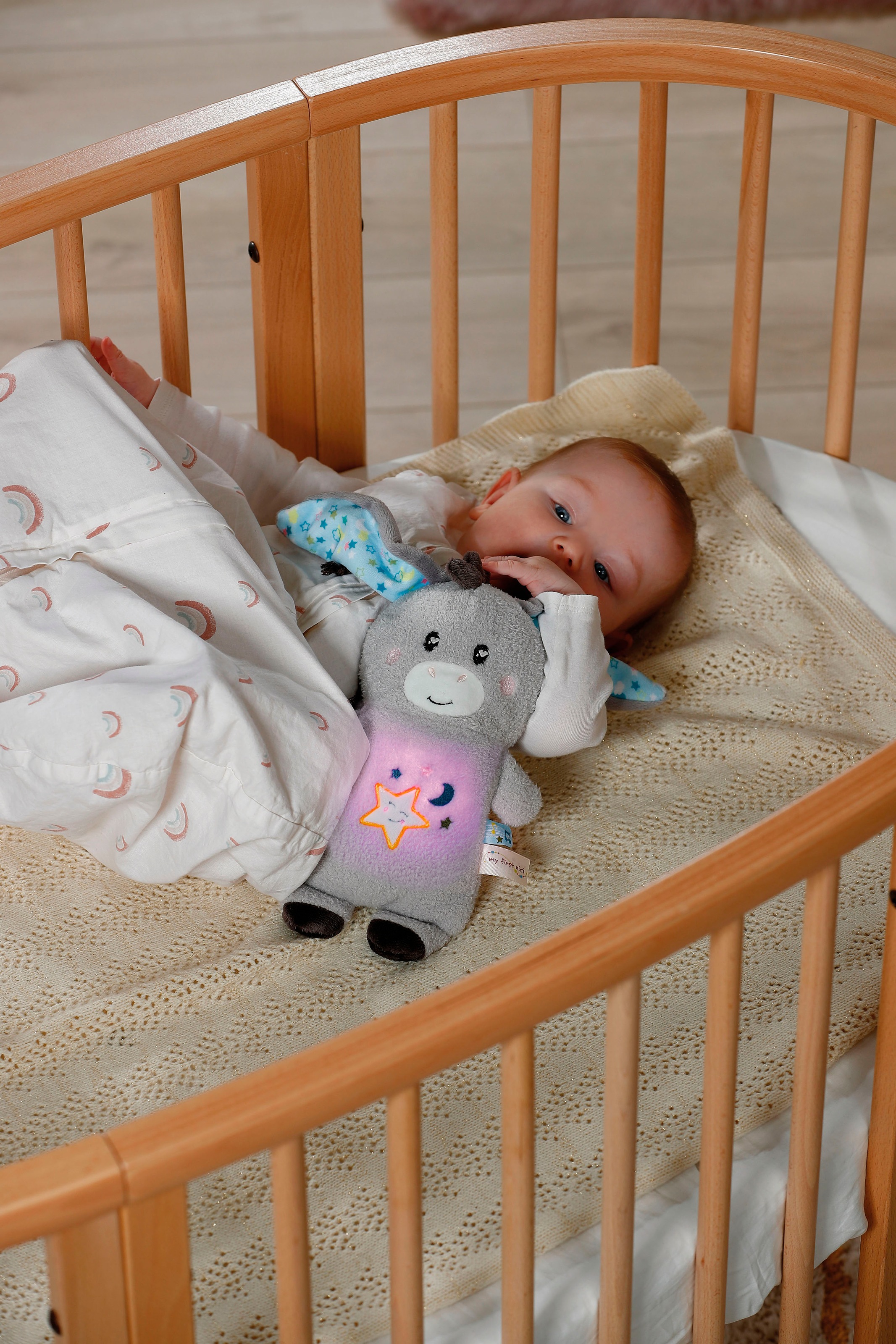 Nici Kuscheltier »My First NICI, Esel Littledoo 25 cm«, Baby Einschlafhilfe; mit Licht und Sound