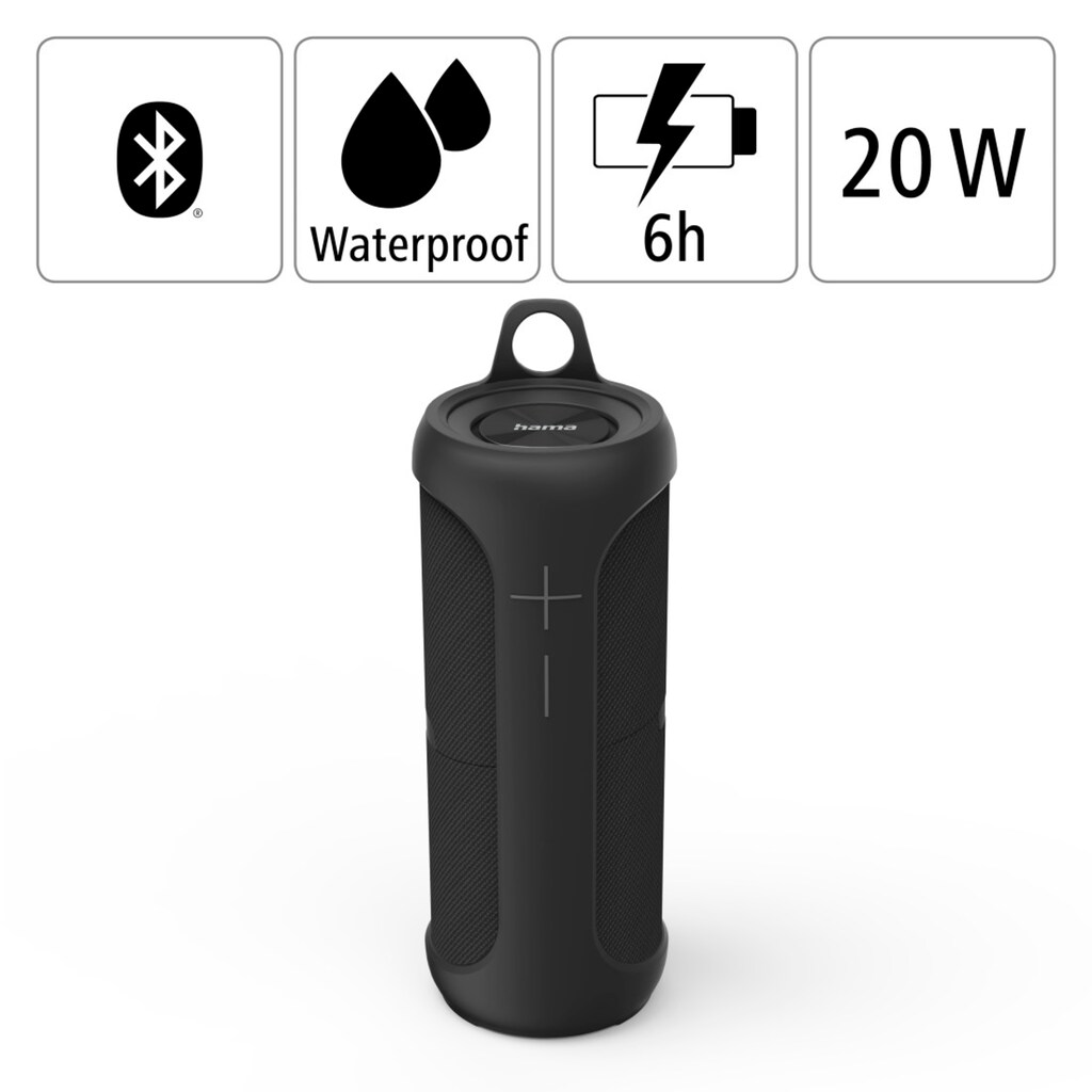 Hama Bluetooth-Lautsprecher »Bluetooth Lautsprecher IPX7 (kabellos wasserdicht Doppelte Akku-Power)«, Outdoor 2in1teilbar