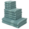 my home Handtuch Set »Melli«, Set, 10 tlg., Walkfrottee, Handtuchset in dezenten Farben, Baumwoll-Handtücher