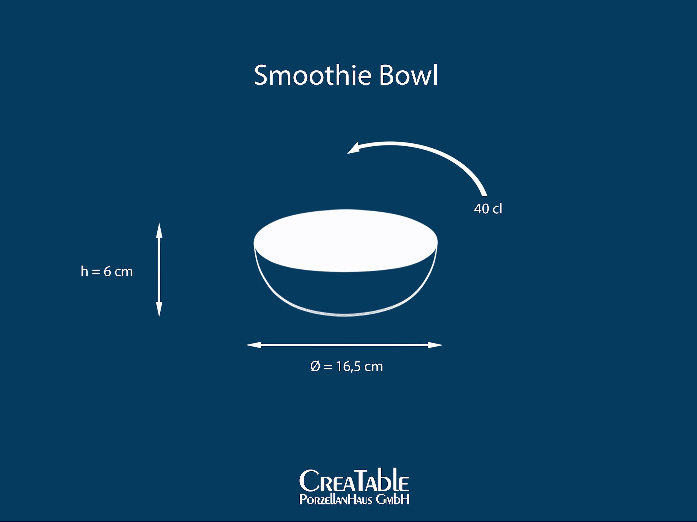 CreaTable Schüssel »Caldera Mix, Smoothie Bowl, 4-tlg.« 4 aus Steinzeug Moderne Coupeform, Reaktivglasur