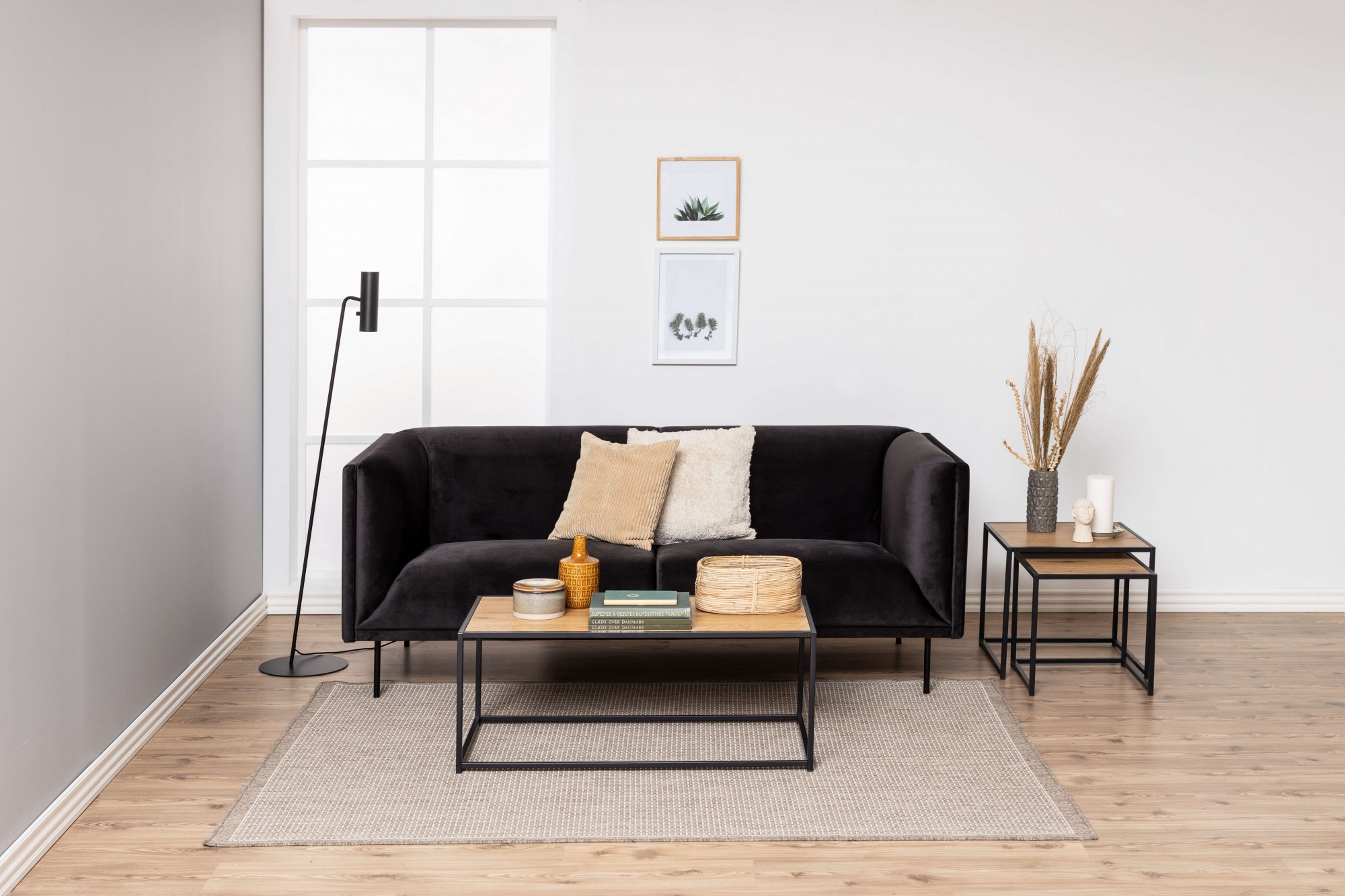 ACTONA GROUP Couchtisch »Seaford« Sofatisch, Wildeicheoptik, Gestell aus schwarzem Stahl, L: 100 cm