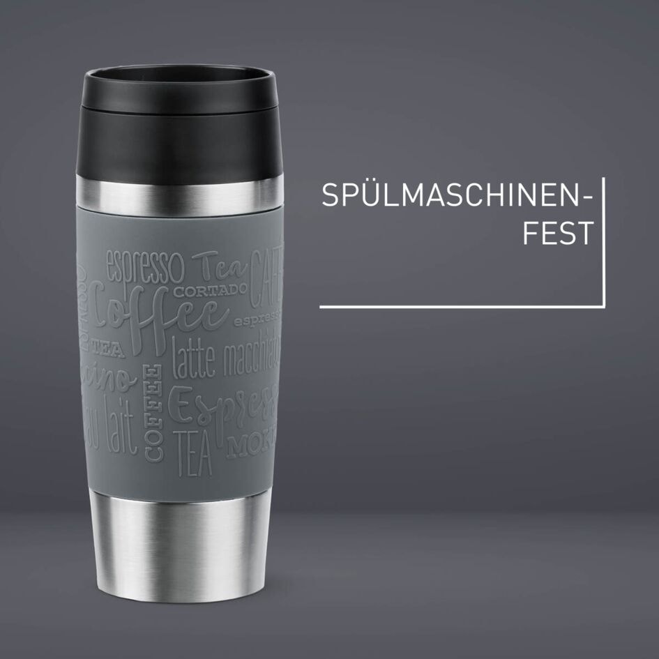 Emsa Thermobecher »Travel Mug Classic, mit 360°-Trinköffnung, auslaufsicher, rutschfest« 4h heiß, 8h kalt - 360 ml / 6h heiß, 12h kalt - 500 ml, 100% dicht