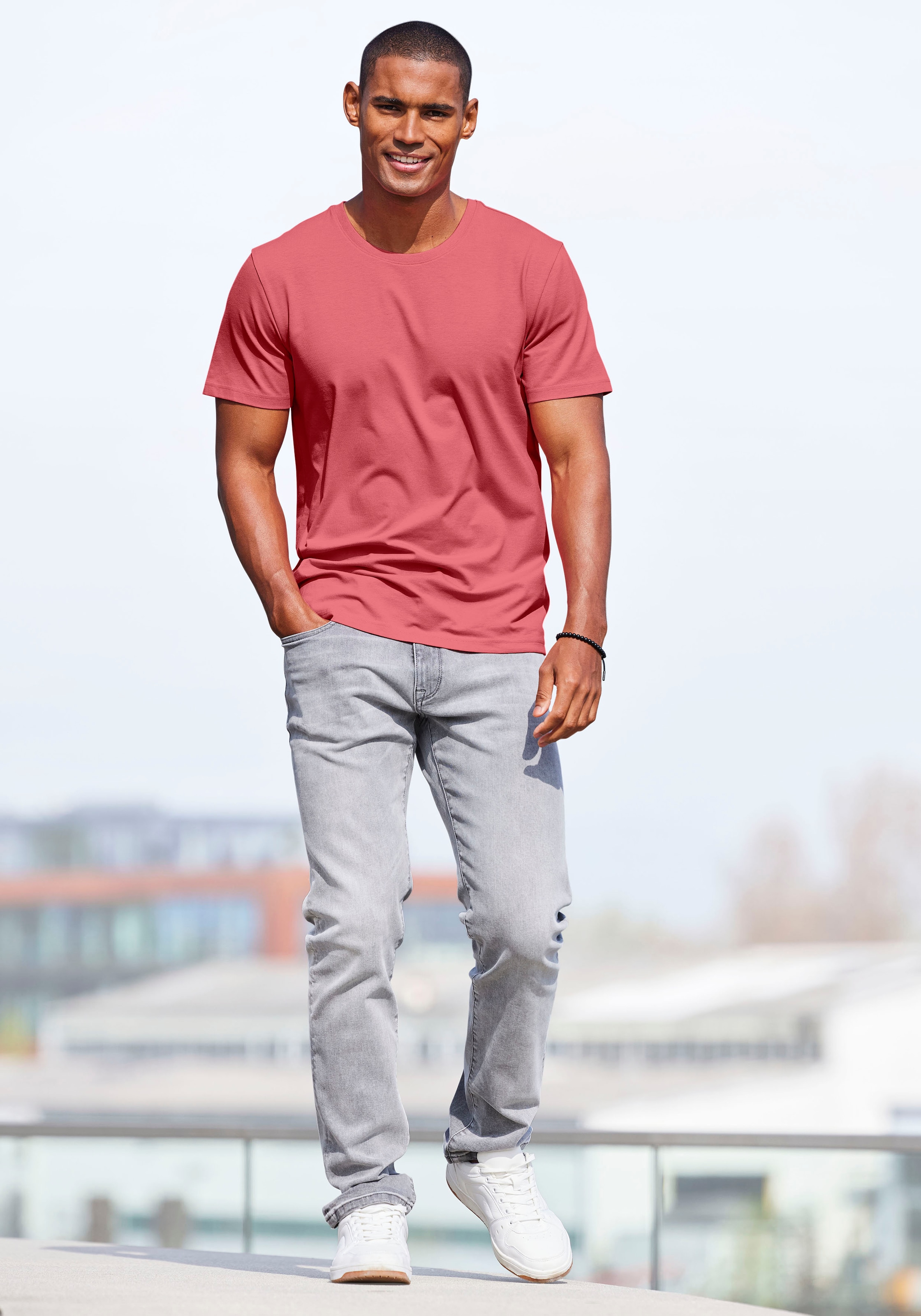 AUTHENTIC LE JOGGER T-Shirt, (Packung, 2), Freizeitshirt aus 100% Baumwolle