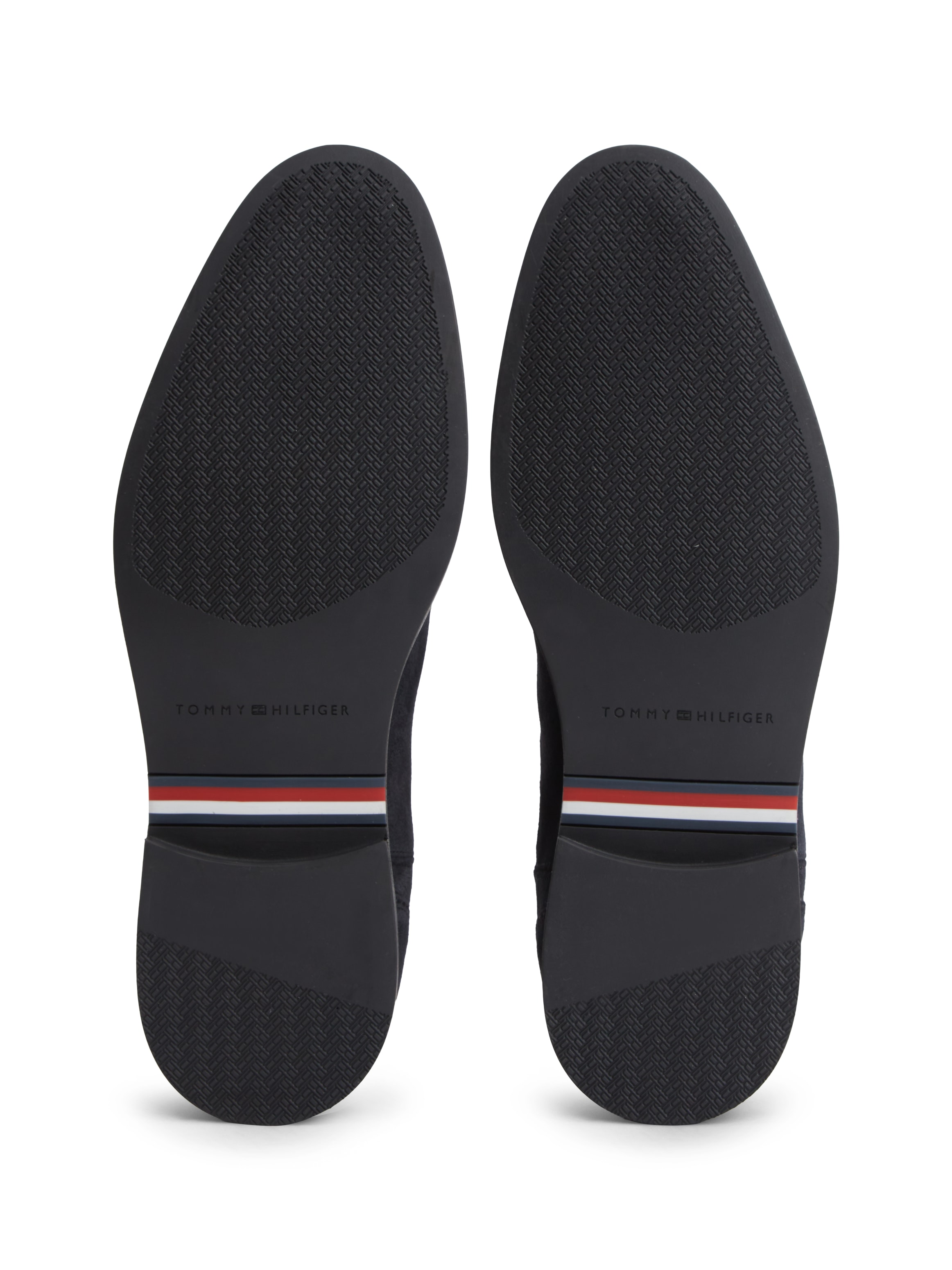 Tommy Hilfiger Chelseaboots »CORPORATE DRESSY SUEDE CHELSEA«  Blockabsatz, Stiefelette mit beidseitigem Stretcheinsatz