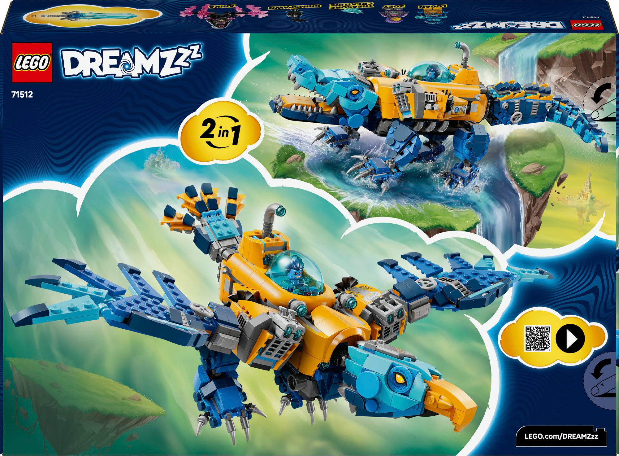 LEGO® Konstruktionsspielsteine »Krokodil-U-Boot (71512), LEGO DREAMZzz« Made in Europe