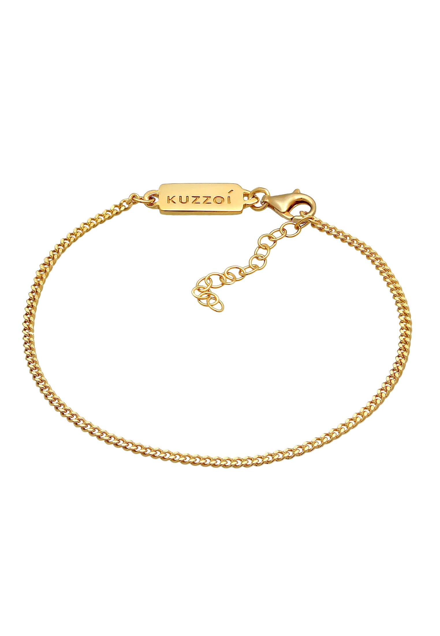 Kuzzoi Armkette »Armband Herren Basic Panzerkette Fein 925 Silber«