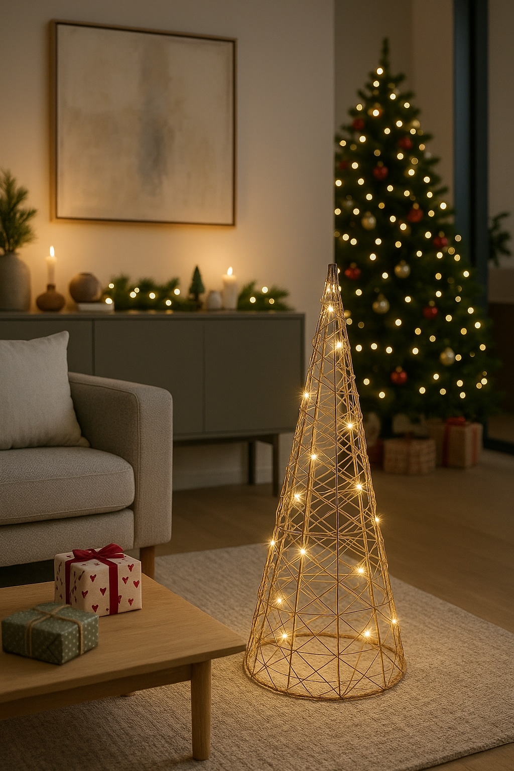 I.GE.A. LED-Dekofigur »LED-Pyramide« Dekofigur Weihnachtspyramide Weihnachtsdeko Weihnachtsbaum Christbaum