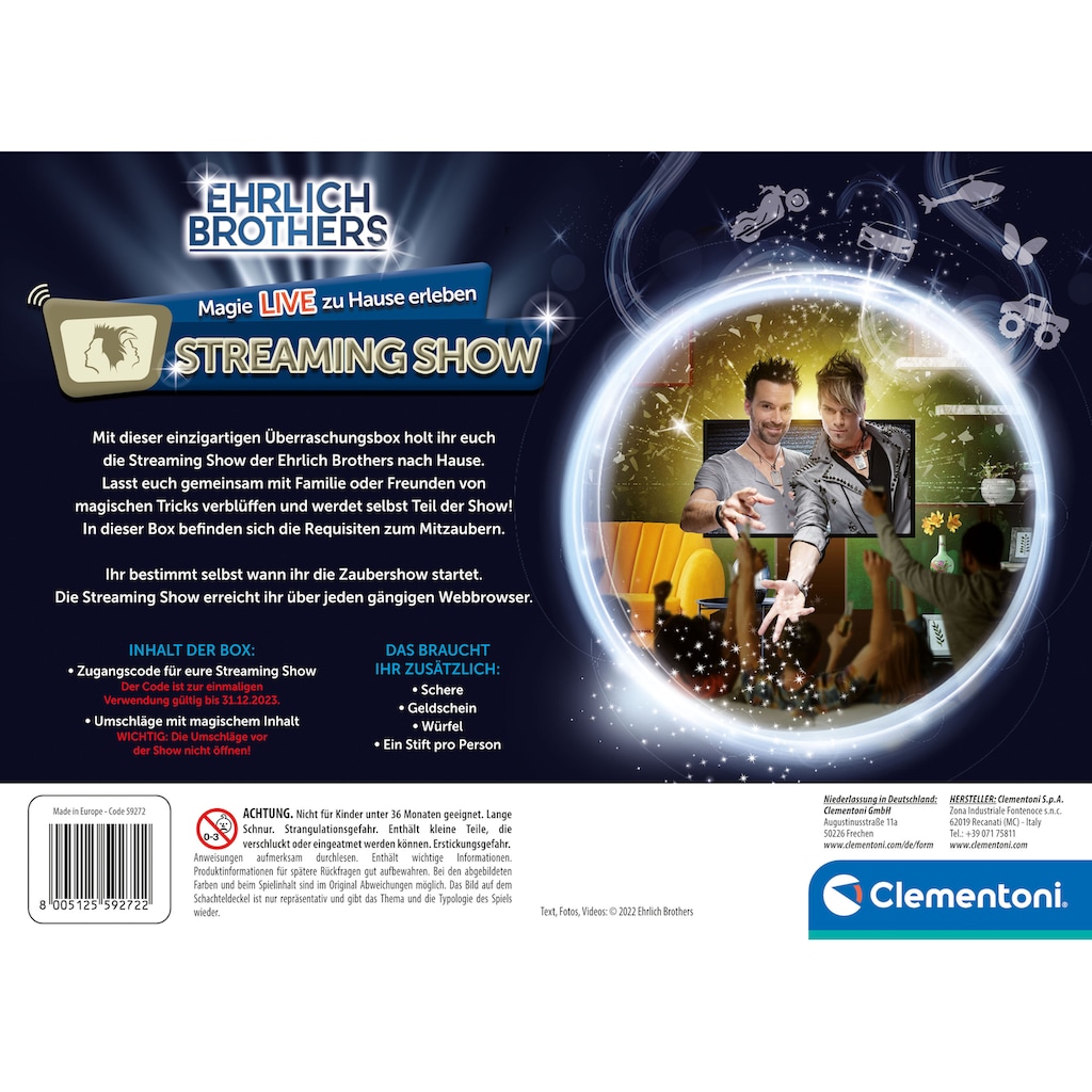 Clementoni® Zauberkasten »Ehrlich Brothers, Streaming Show«