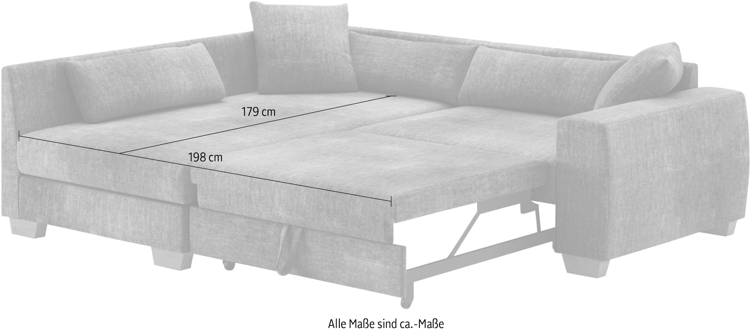 Mr. Couch Ecksofa »L-Form«, Mit Federkern, wahlweise mit Bett und Taschenfederkern