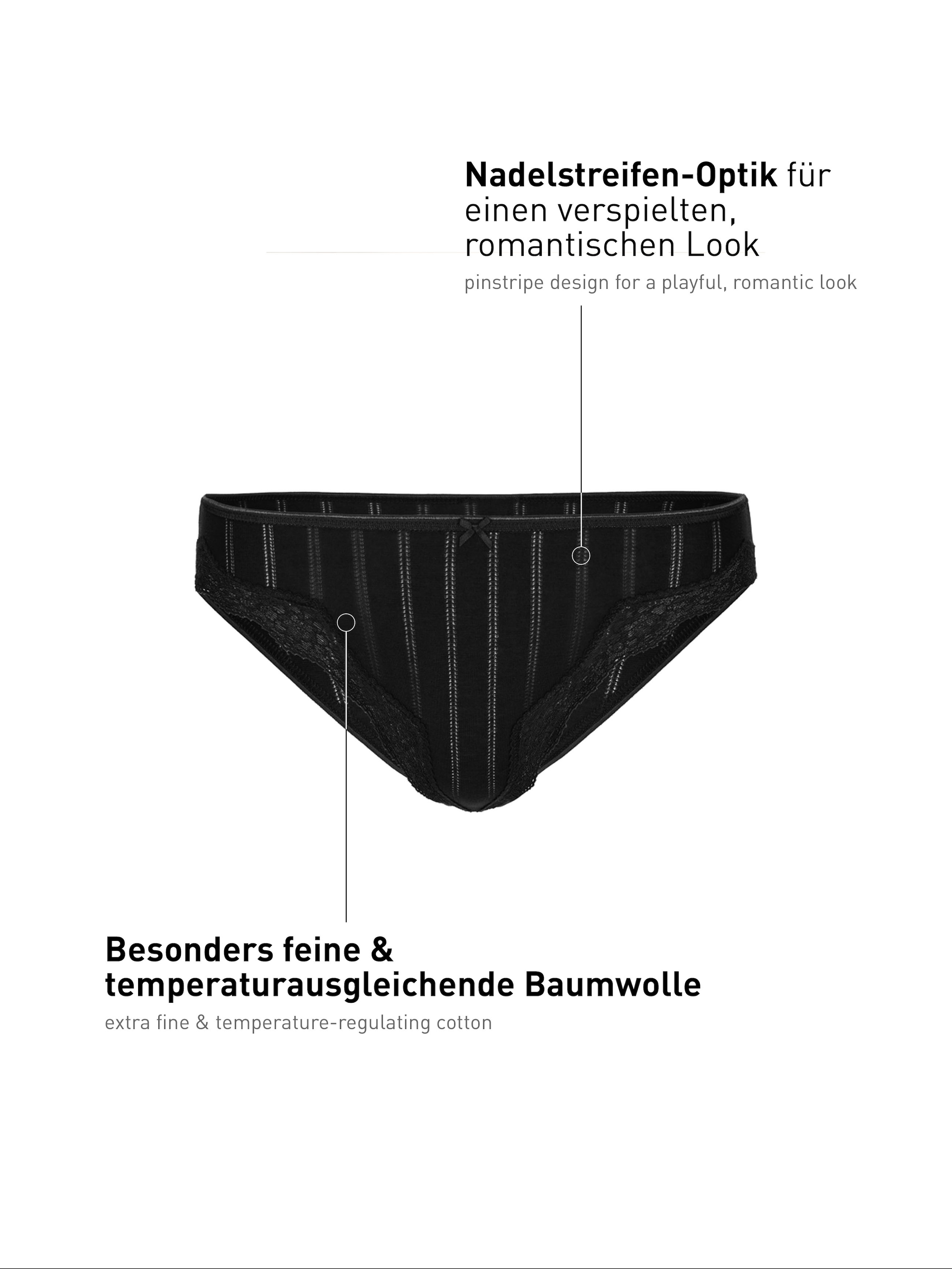 CALIDA Hüftslip »Etude Toujours« Nadelstreifen-Optik, florale Spitze, Regular-Cut, Jacquard, elastisch