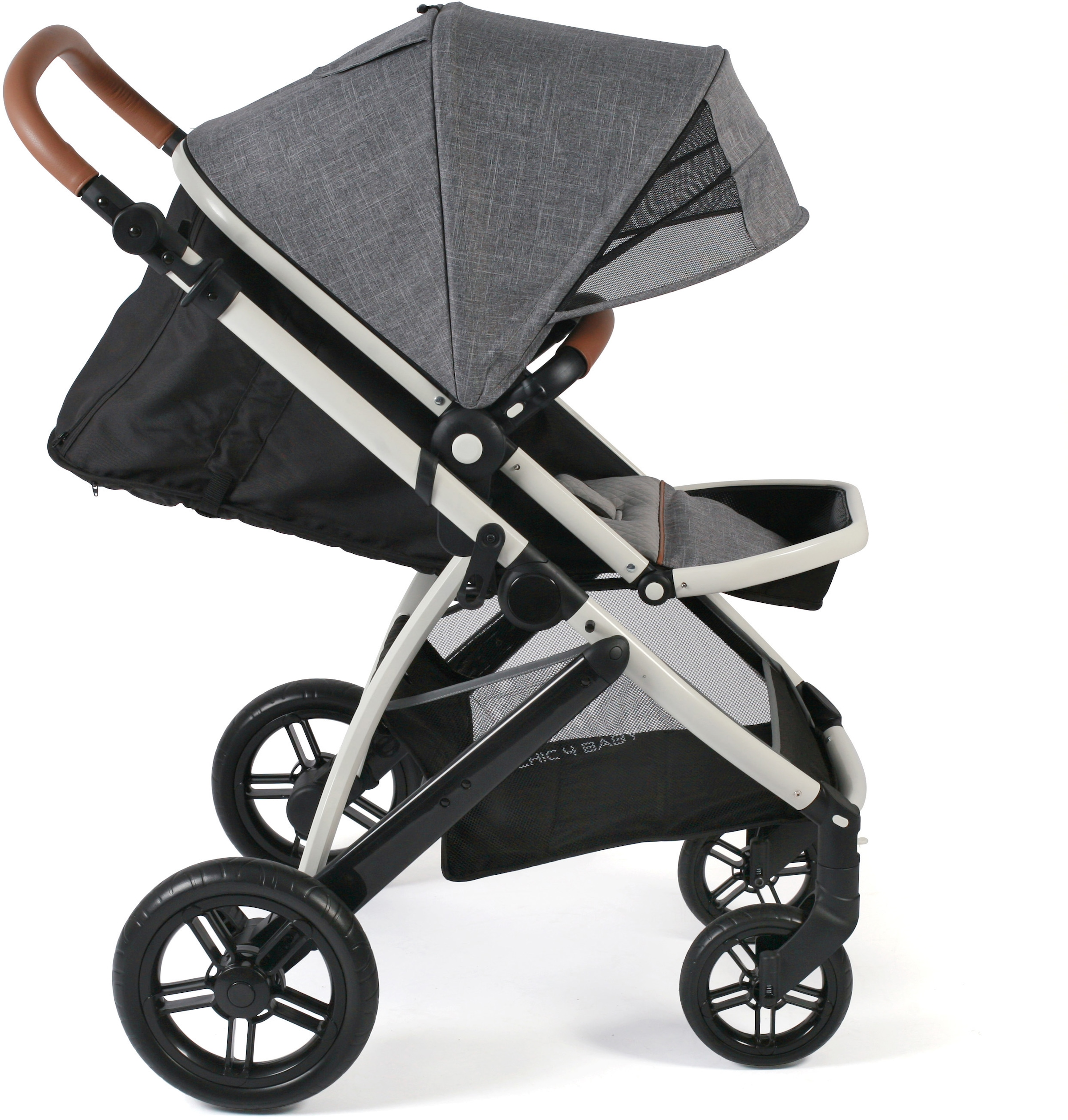 CHIC4BABY Kombi-Kinderwagen »Torre, Melange Grau«, 15 kg, ; Kinderwagen