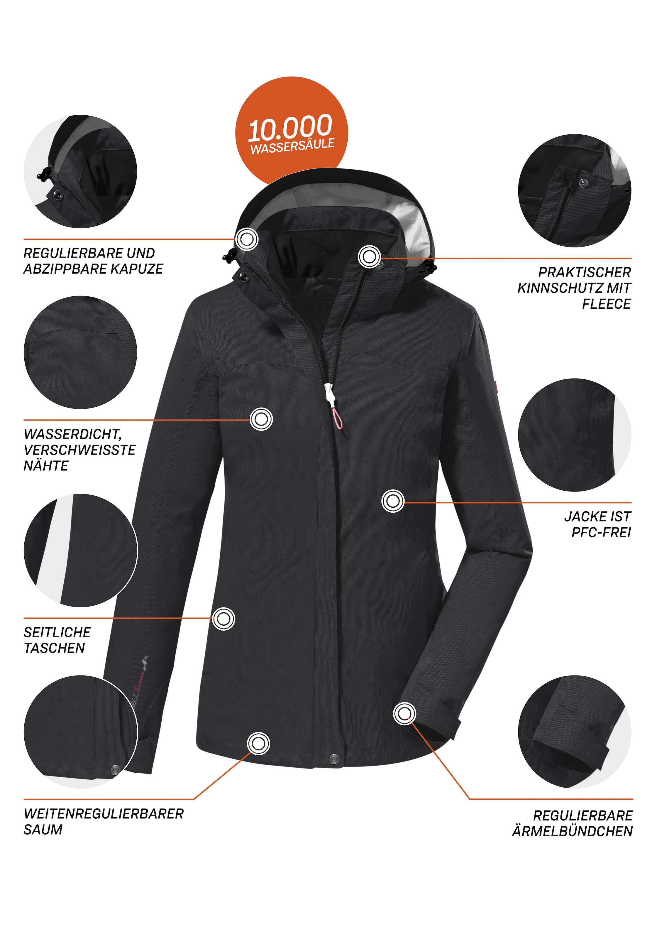 Killtec Outdoorjacke »KOS 133 WMN JCKT«, mit Kapuze