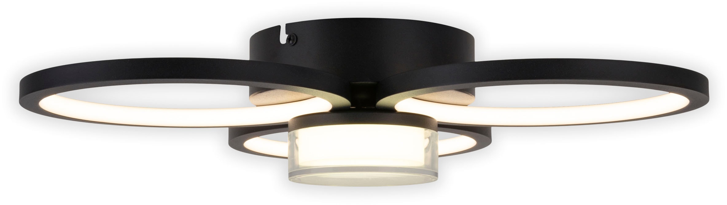 näve LED Deckenleuchte »Cimo« LED-Modul 1 Stk. Warmweiß stufenweise dimmbar per Wandschalter, Lichtfarbe warmweiß, schwarz