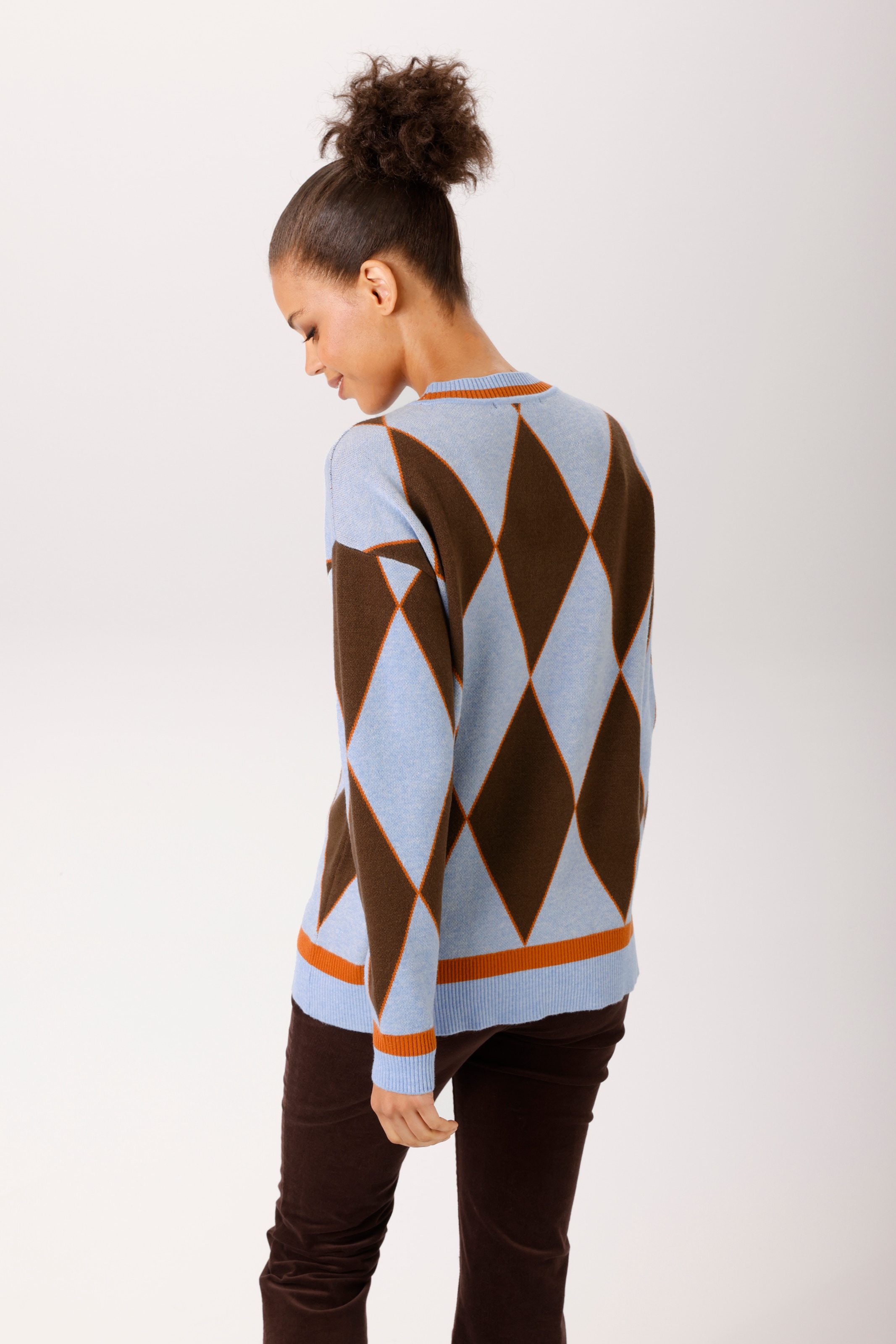 Aniston CASUAL Strickpullover mit großflächigen Rauten-Muster - NEUE KOLLEKTION