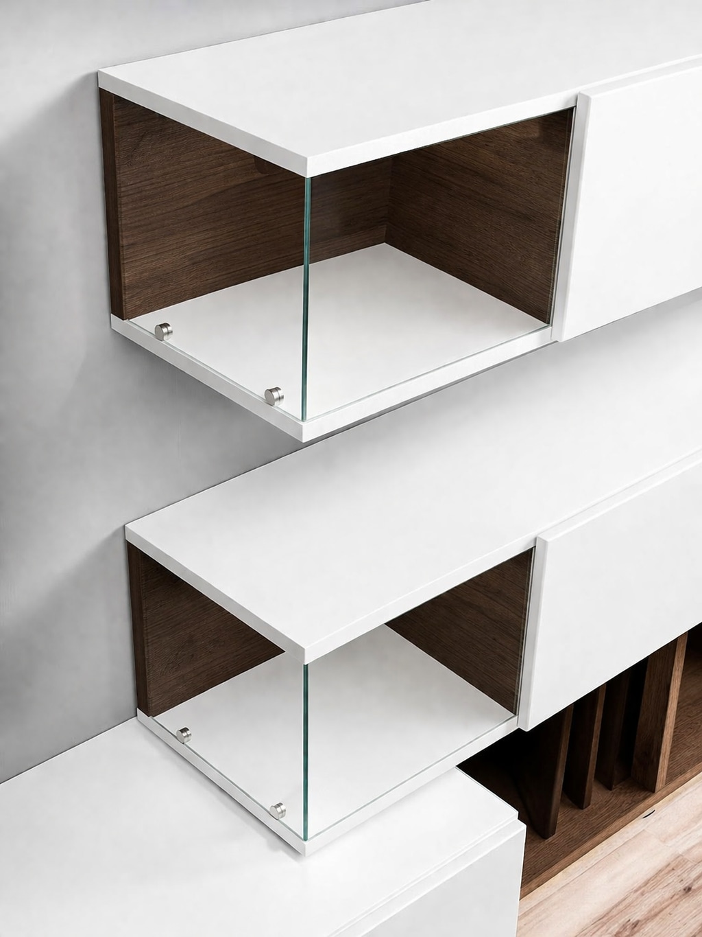 OTTO home Wohnzimmer-Set »Lego Anbauwand, Wohnkombination, Wohnzimmer-Set« 4 Stk. tlg.