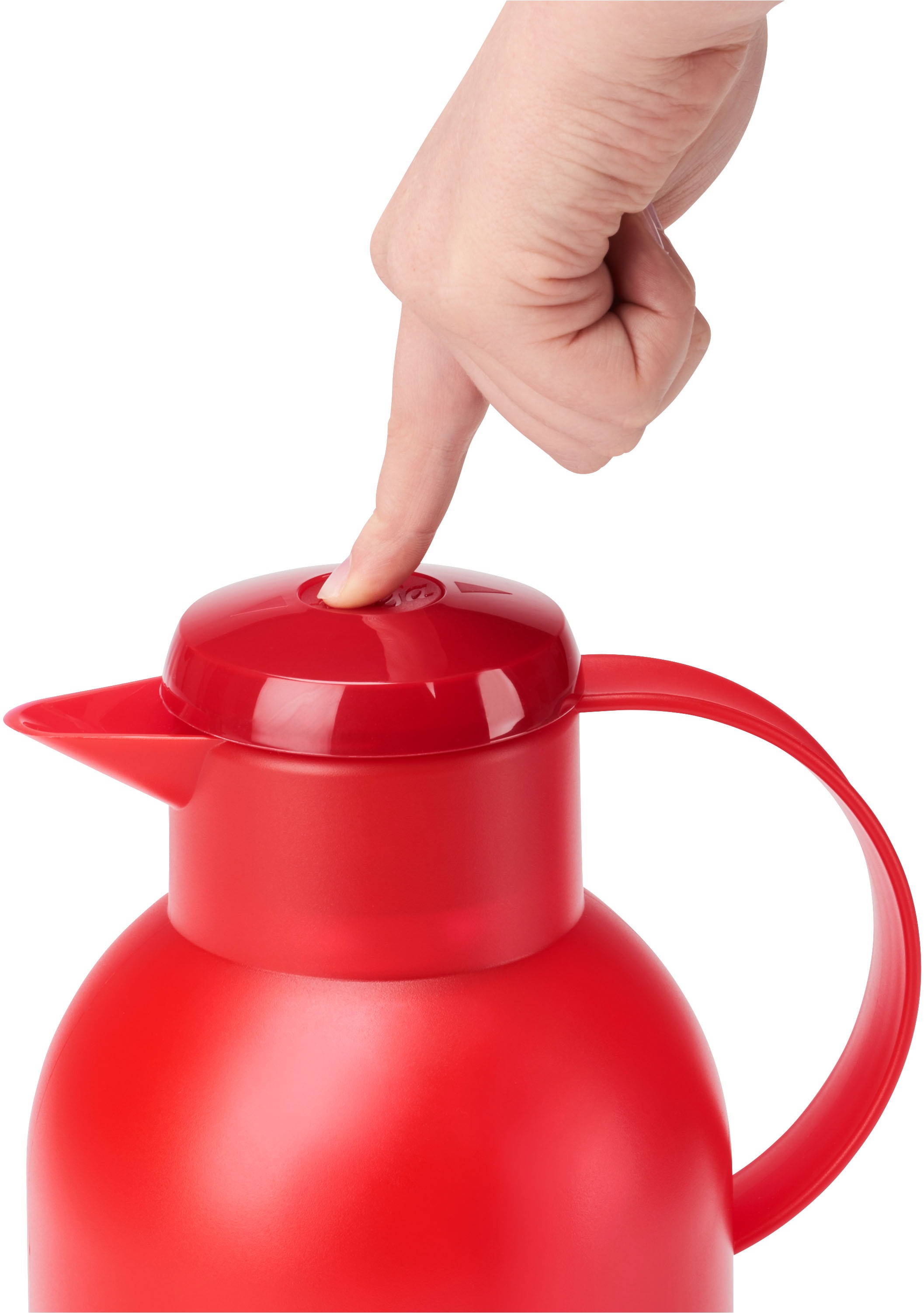 Emsa Isolierkanne »Samba«, 1,5 l, XXL-Modell, zeitloses Design, einfacher Knopfdruck, 24h kalt, 12h warm