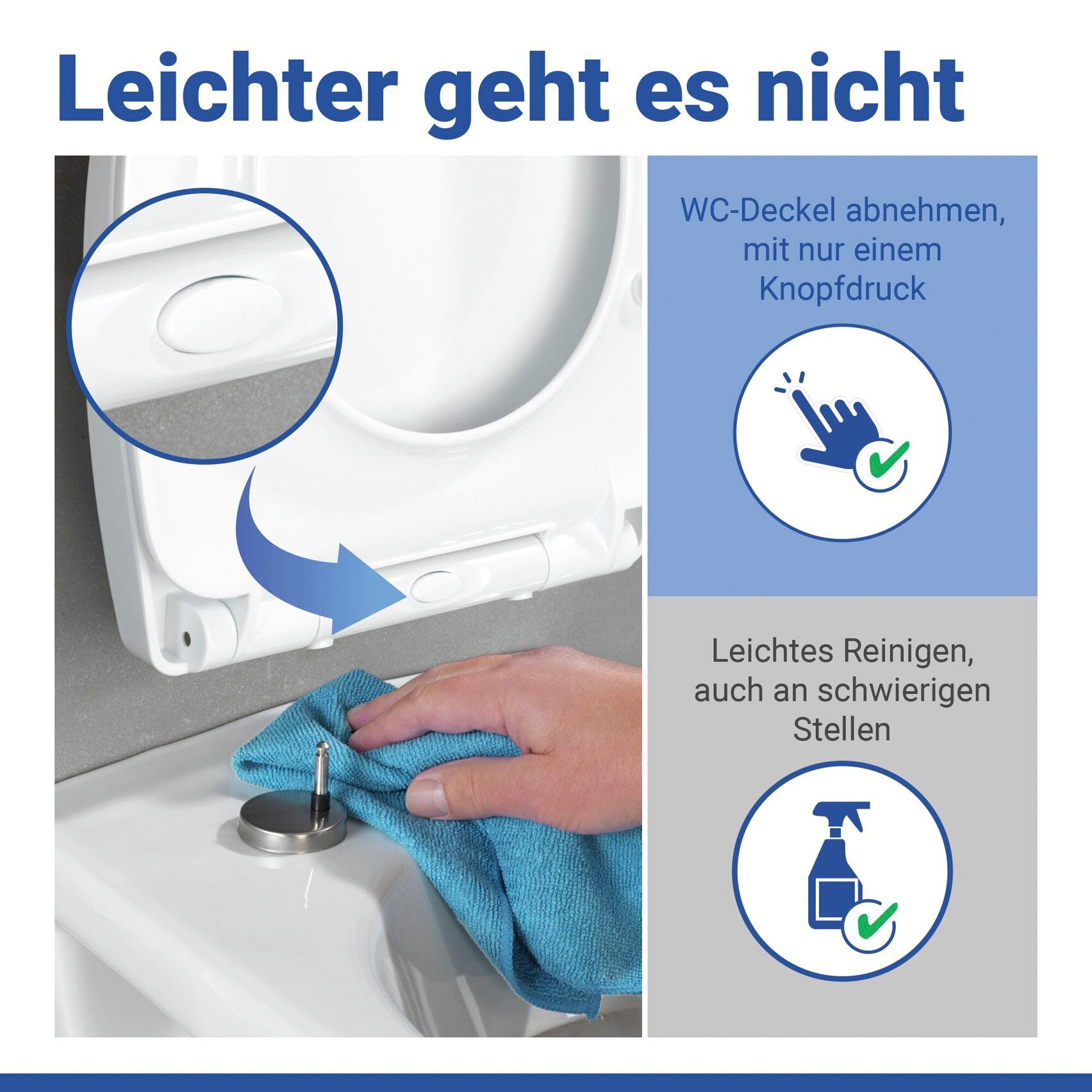 WENKO WC-Sitz »Tavola« Toilettensitz aus strapazierfähigem Duroplast mit Absenkautomatik