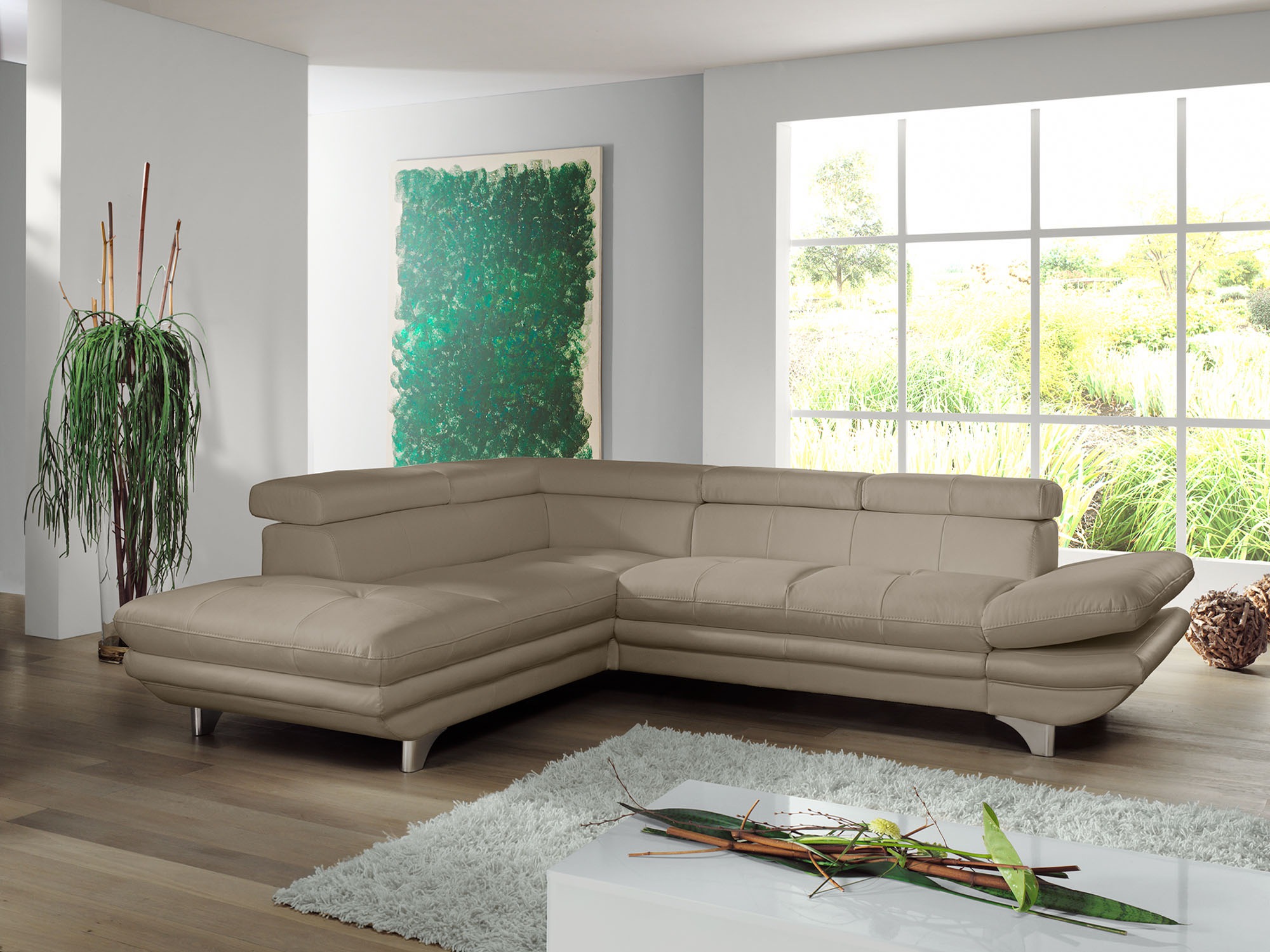 COTTA Ecksofa »Enterprise L-Form«, mit Arm- & Kopfteilverstellung, wahlweise mit Bettfunktion