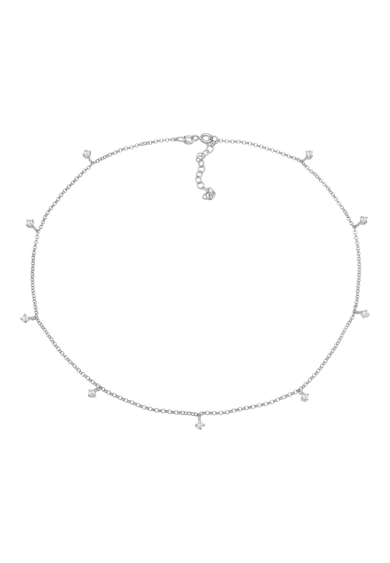 Elli Choker »Halskette Choker Solitär Zirkonia Elegant 925er Silber«