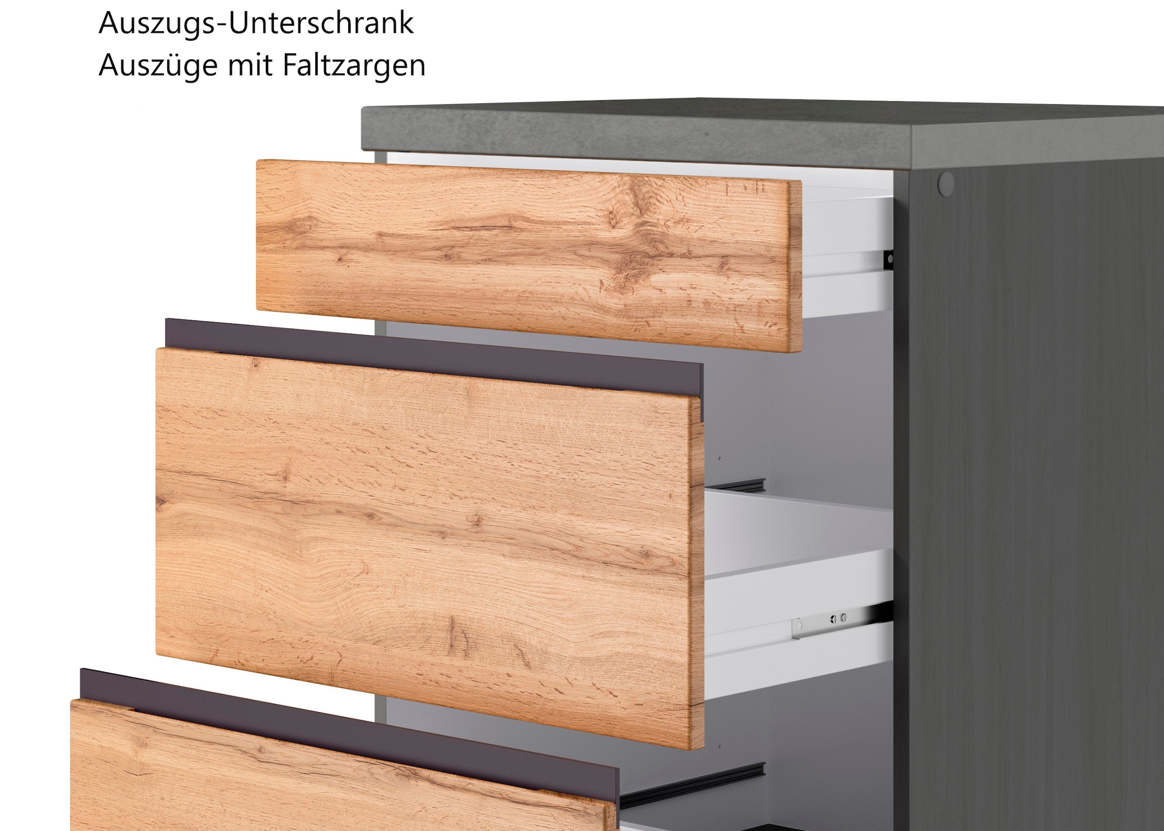 KOCHSTATION Küchenzeile »KS-Riesa« Stellbreite 300 cm, wahlweise mit oder ohne E-Geräte