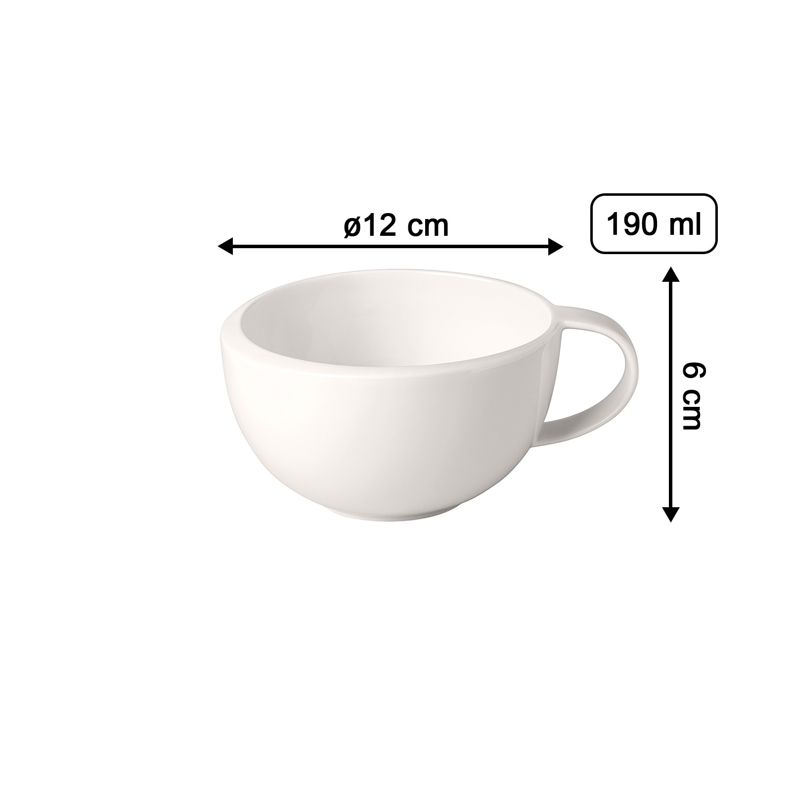 Villeroy & Boch Tasse »Kaffeetasse NewMoon 190 ml 6er Set weiß«