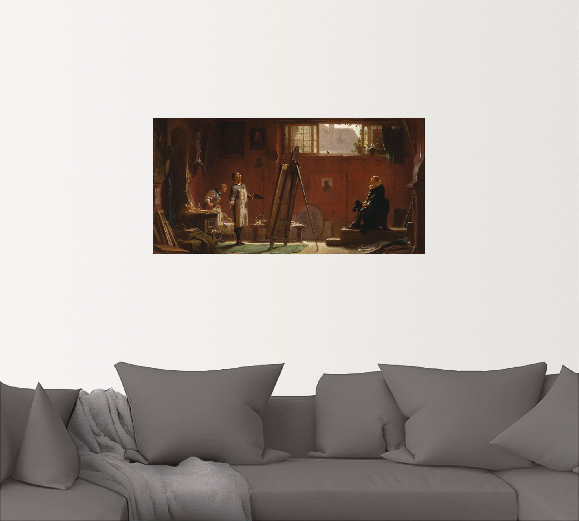 Artland Wandbild »Der Portraitmaler. Um 1858«, Berufe, (1 St.), als Leinwandbild, Wandaufkleber oder Poster in versch. Größen