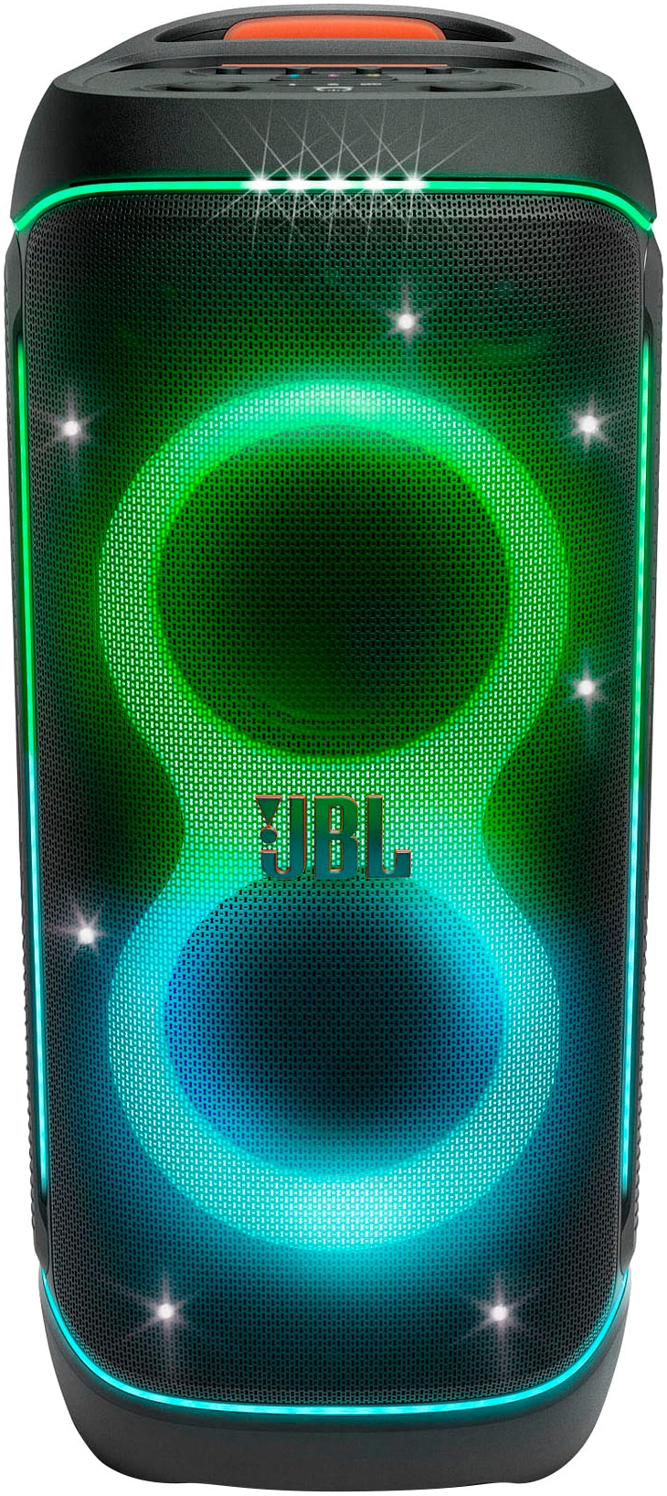 JBL Party-Lautsprecher »PARTYBOX  720« Stereo (Bluetooth App-Steuerung | Automatische Abschaltung | Beleuchtungseffekte | DJ-Funktionen | Equalizer | Extra Bass | Kabellos | Karaoke-fähig | LED Licht (WRGB) | Outdoor-Modus | Transportrollen 800 W)