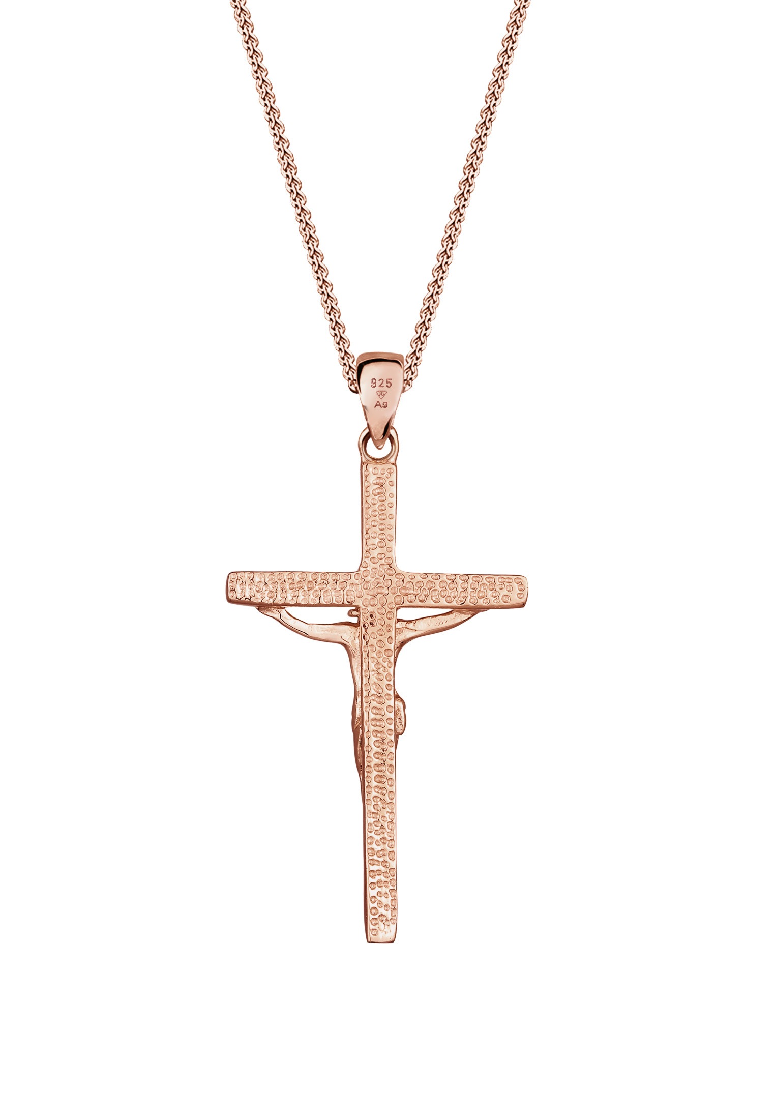 Elli Kette mit Anhänger »Halskette mit Anhänger Kreuz Jesus Kruzifix 925 Silber«