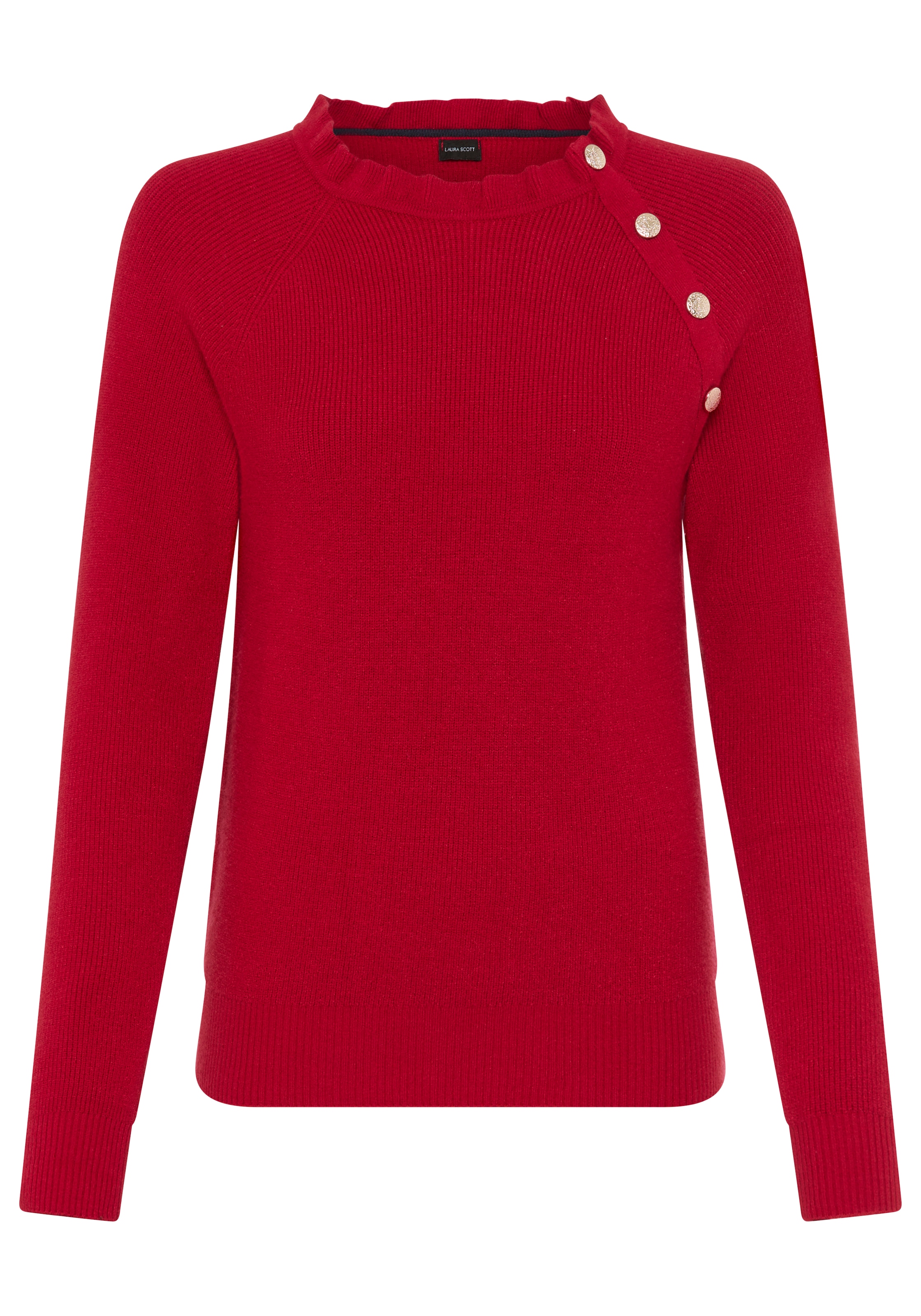 Laura Scott Strickpullover , kuscheliger Winterstrick mit Kragen und Knöpfen - NEUE KOLLEKTION
