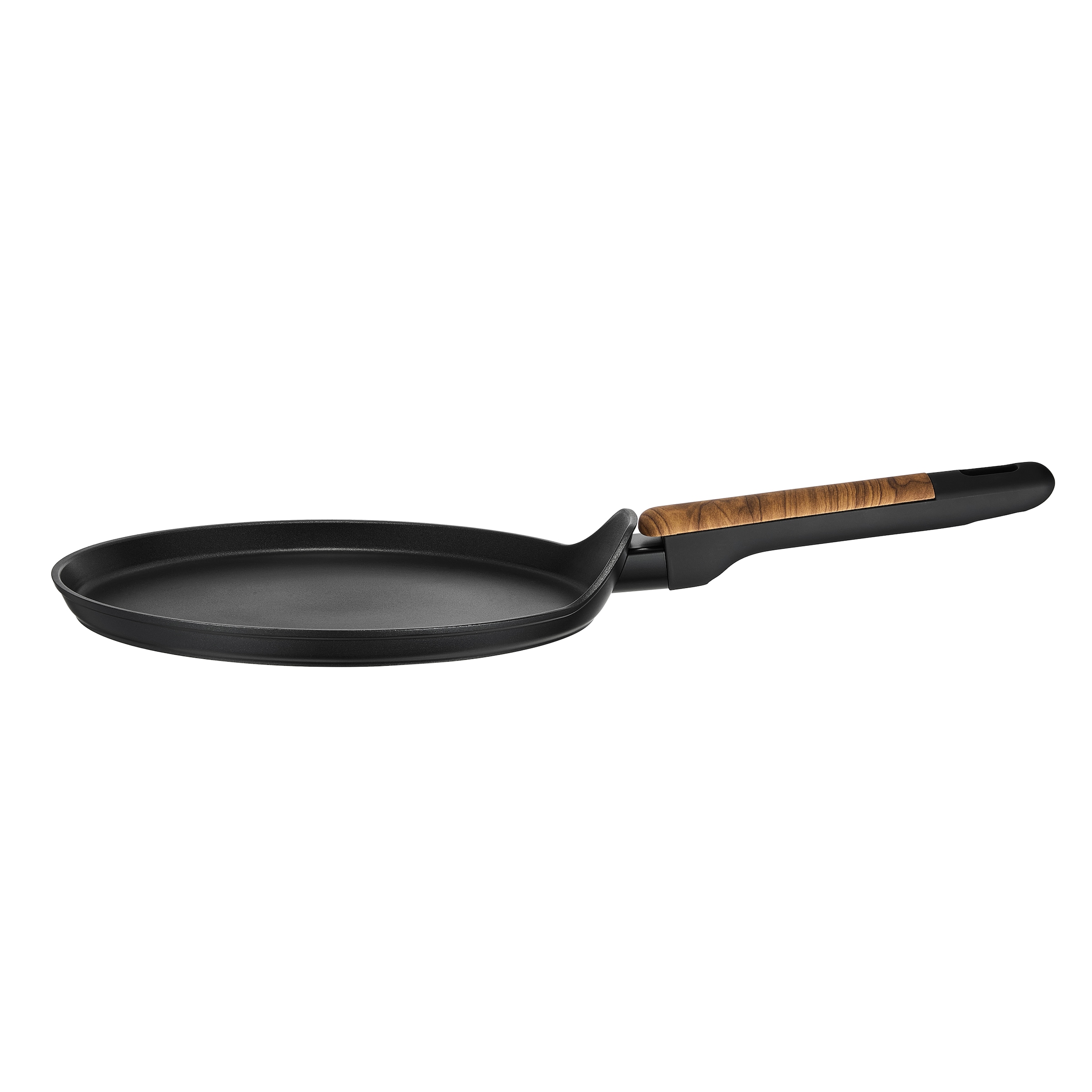 RESTO Kitchenware Crêpepfanne »MON Pfannkuchenpfanne Ø 24 cm mit Soft-Touch-Griff in Holzoptik« Aluminium 1 tlg. Induktion, für alle Herdarten geeignet