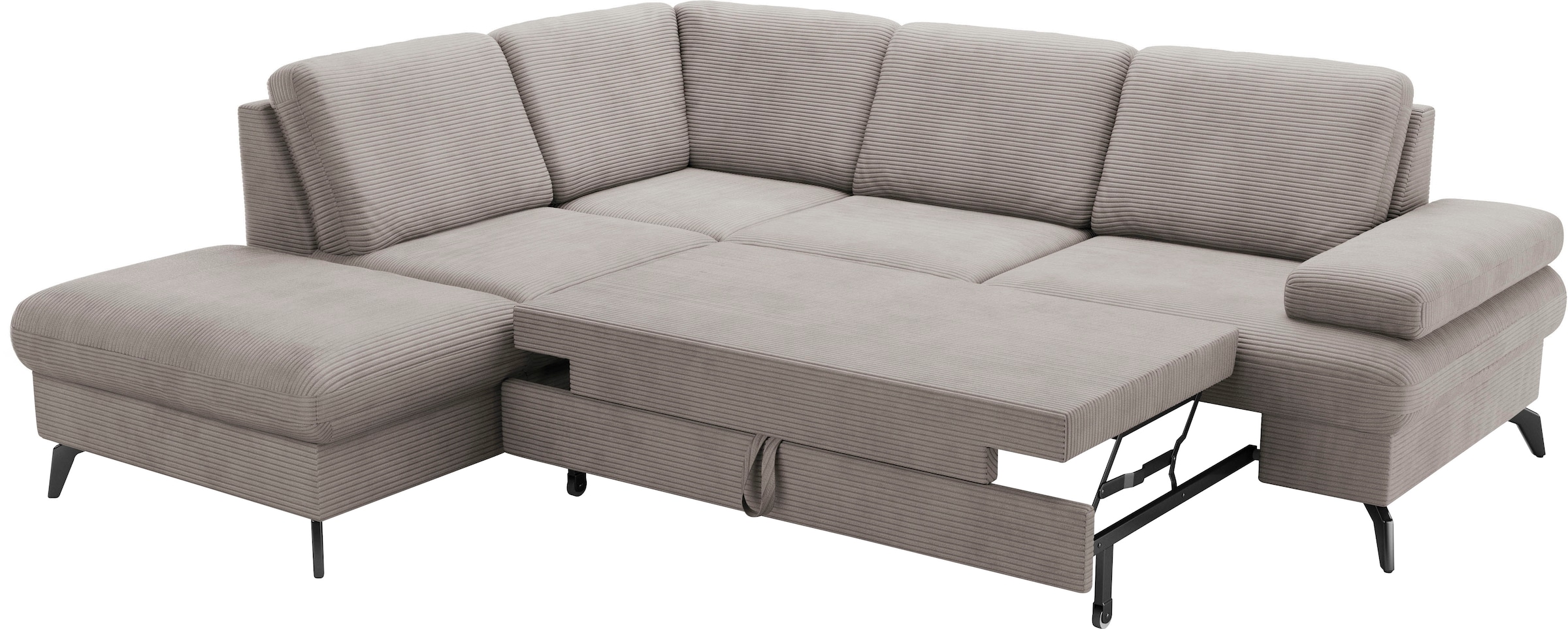 sit&more Ecksofa »Morris Jubi L-Form«, inkl. Armteilfunktion und 1 Zierkissen, wahlweise mit Bettfunktion