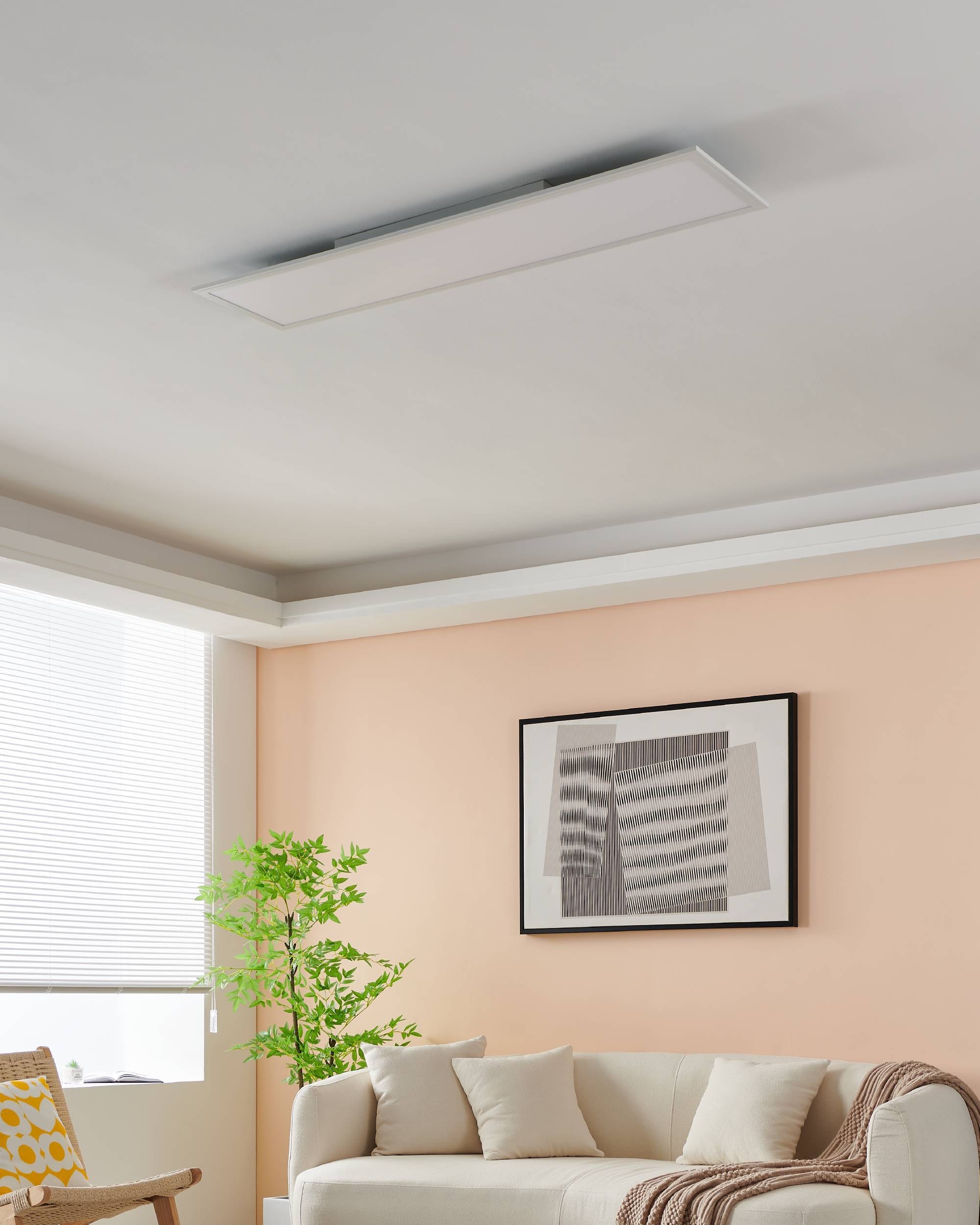 EGLO Deckenleuchte »SALOBRENA-Z« LED-Modul 1 Stk. warmweiß - kaltweiß Disco-Modus, App/Sprachsteuerung Alexa,120x30x5cm, exkl. Fernbedienung