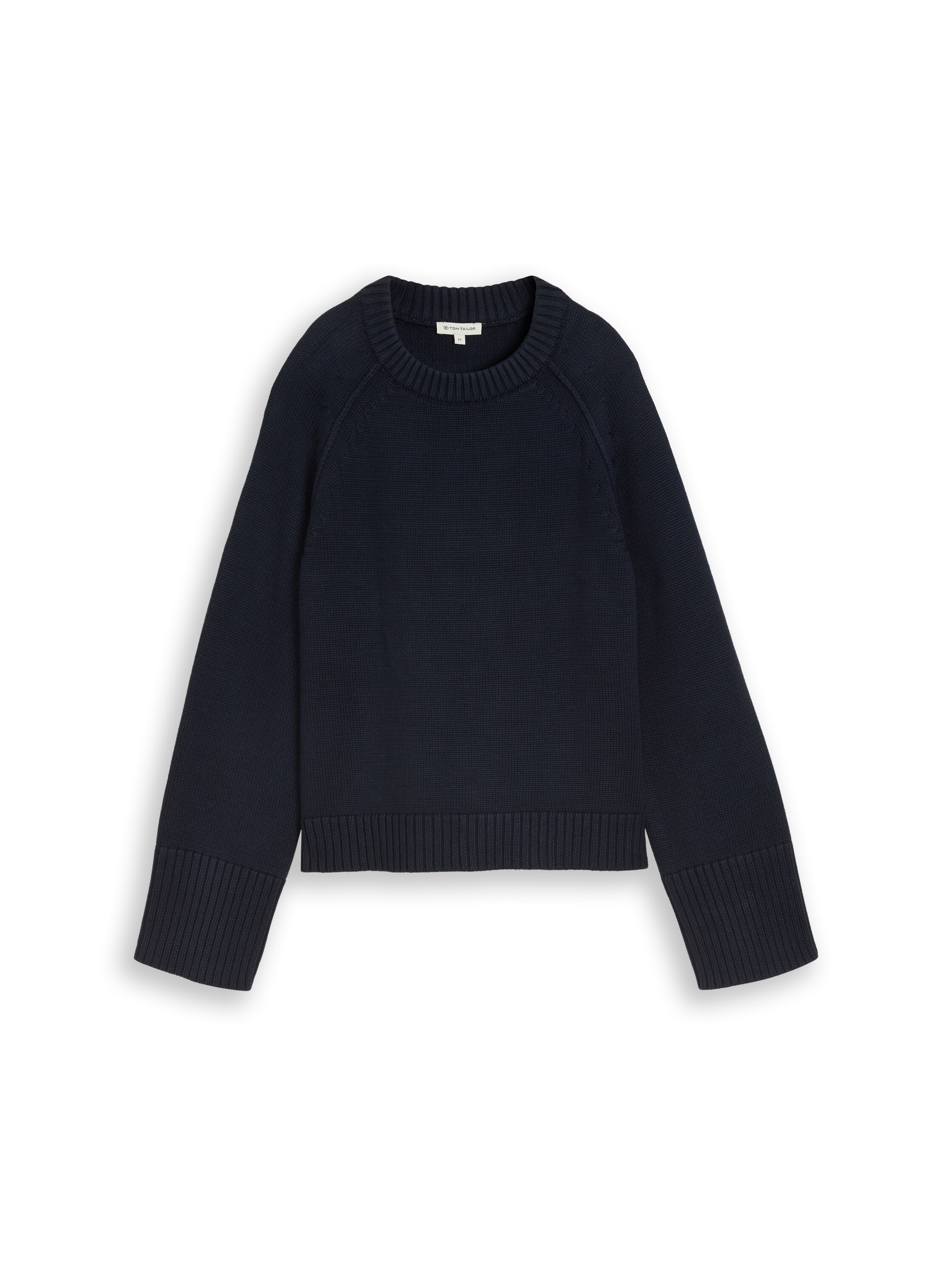 TOM TAILOR Strickpullover »Loose« mit Rundhals / Baumwolle / Loose Fit