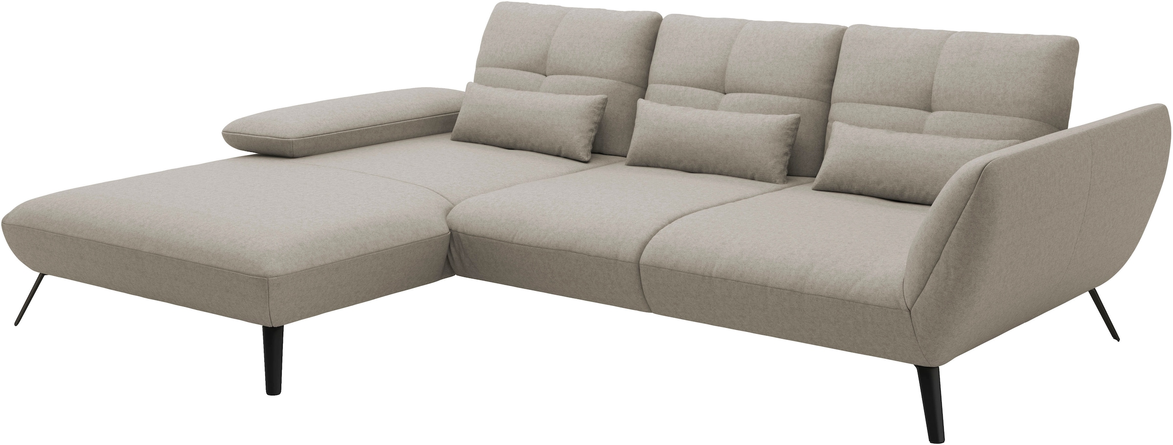 Places of Style Ecksofa »Mikado L-Form«, inkl. Sitztiefenverstellung und Armteilverstellung