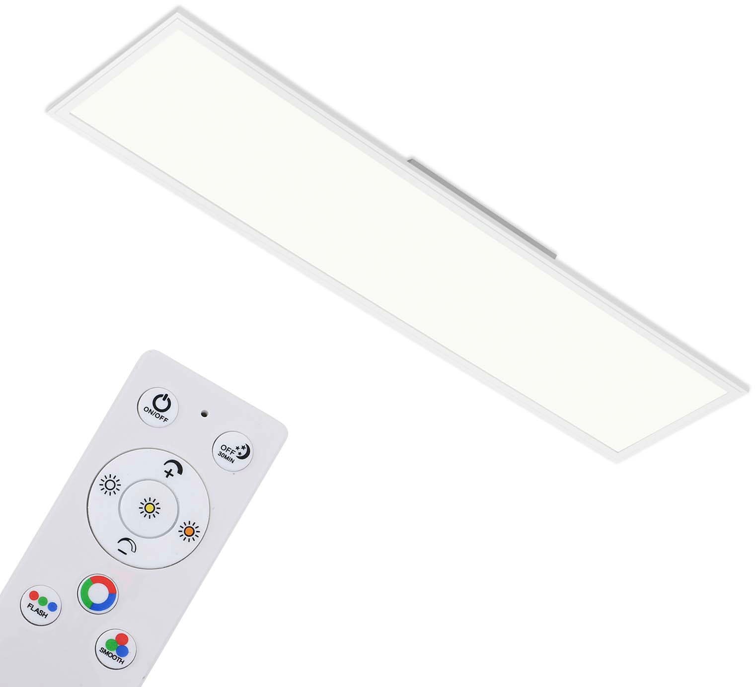 Briloner Leuchten, LED Panel »7154016 Colour« LED-Board Farbwechsler Kaltweiß Neutralweiß Tageslichtweiß Warmweiß Deckenlampe, 119, 6x29, 6x6, 5cm, 