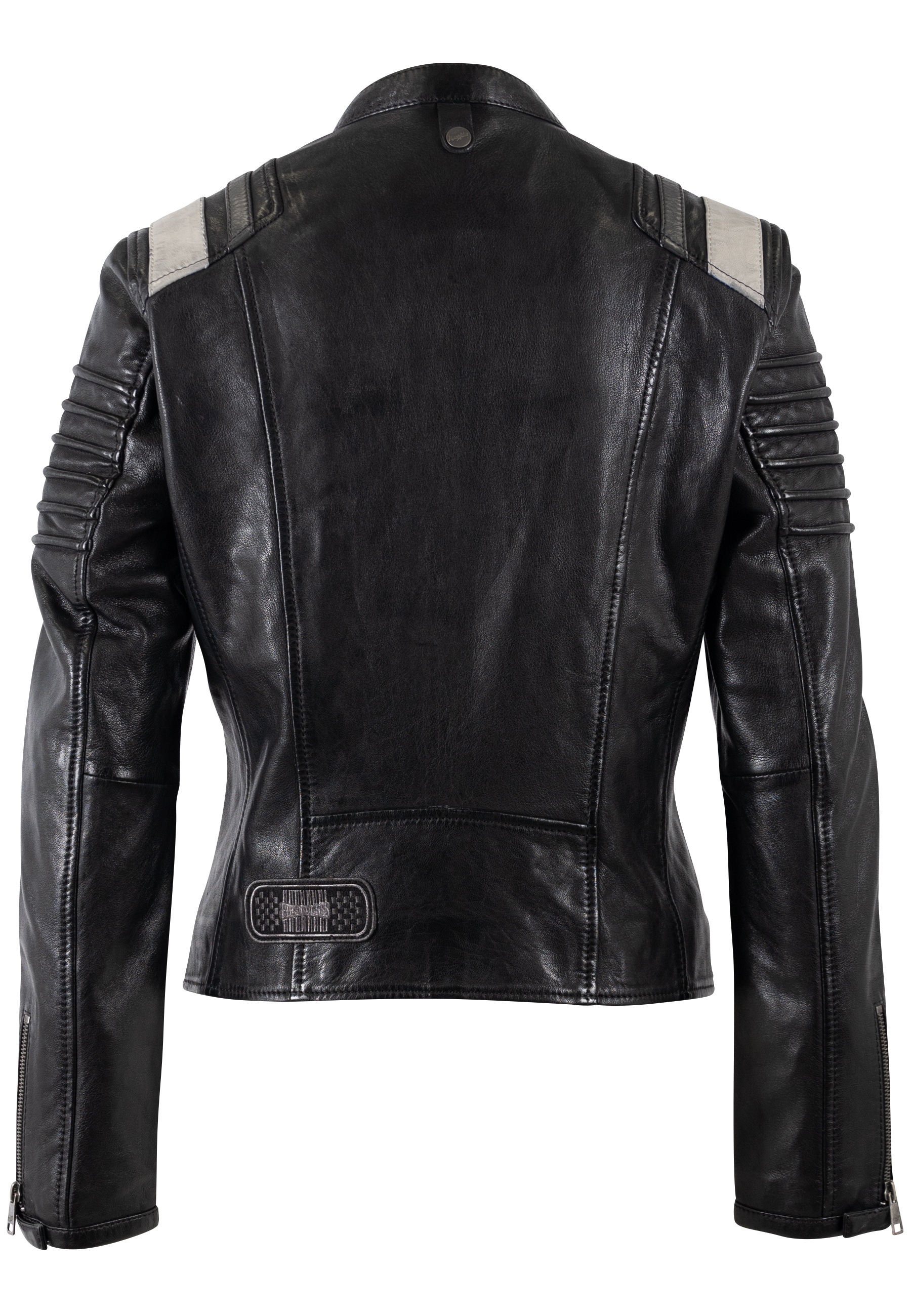 Mauritius Lederjacke »MWAgatha« Racerjacke mit Lederpatches