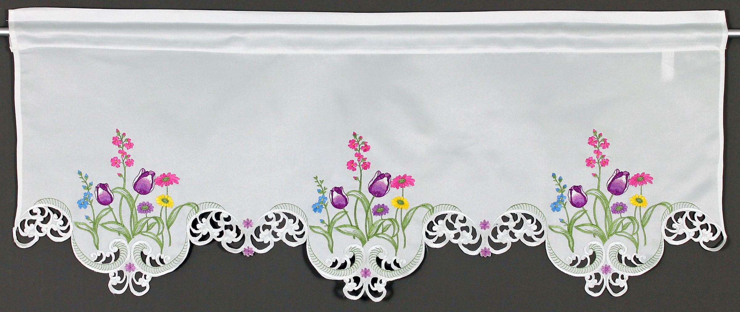 HOSSNER - ART OF HOME DECO Querbehang »Blumensee«, (1 St.), m. Cut-Outs