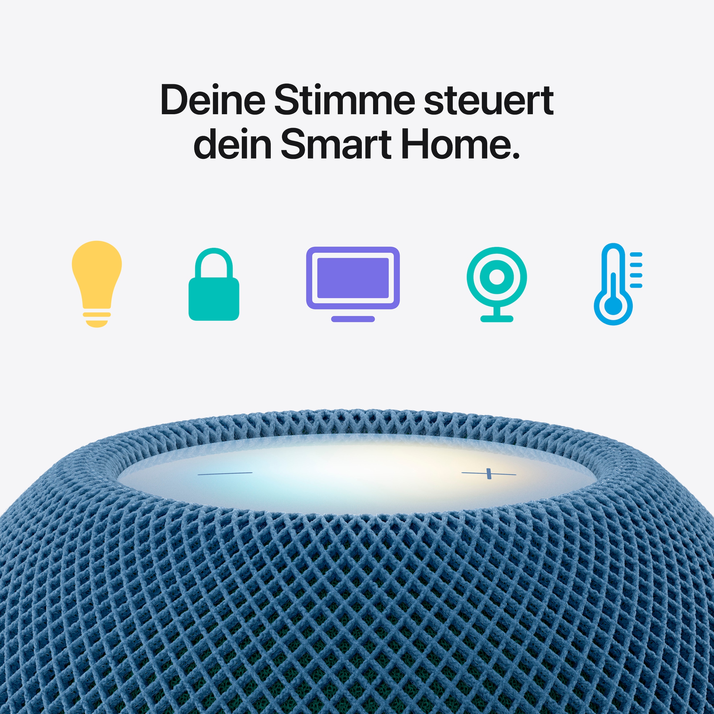 Apple Smart Speaker »HomePod mini 2« (Bluetooth | WLAN 360°-Sound | App-Steuerung | Apple Siri | Multiroom | Touch - Bedienung )