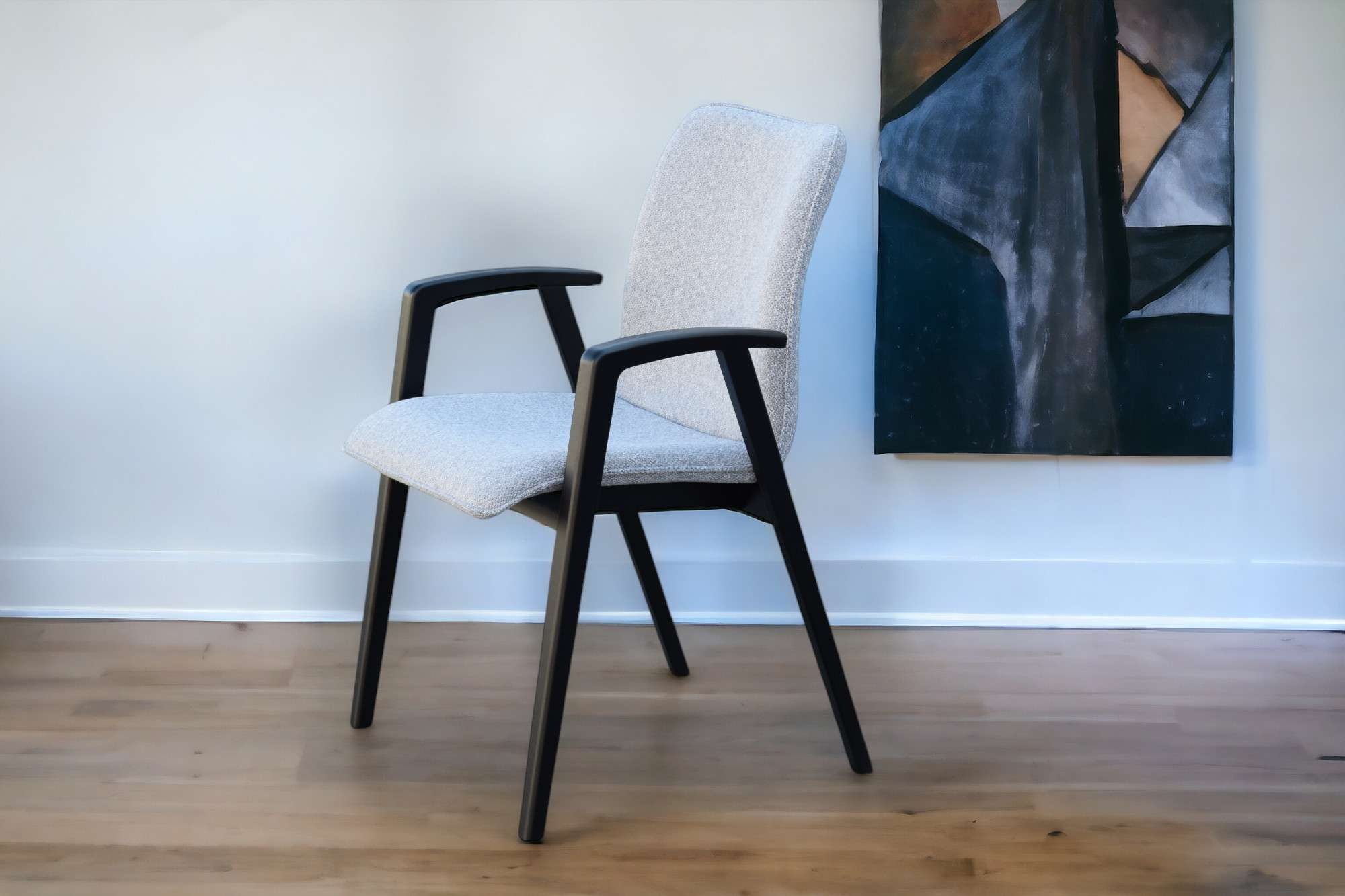 OTTO home Armlehnstuhl »Loreen Esszimmerstuhl, Polsterstuhl, Wohnstuhl, Essstuhl mit Armlehnen« (Set) 2 Stk.Massivholzgestell und Armlehnen, stilvoll, bequem, Designstuhl