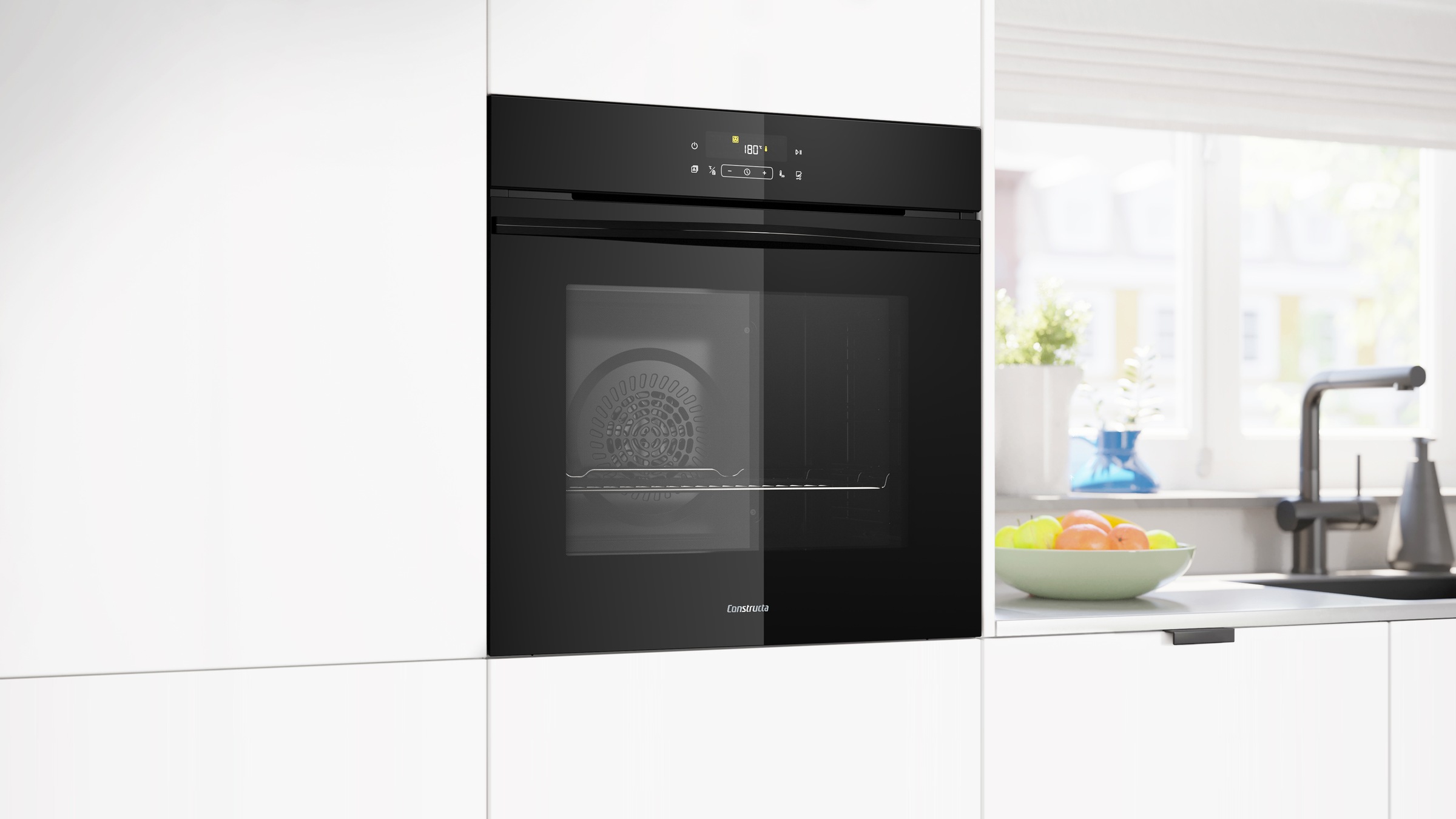 Constructa Backofen-Set »CF4M28063«, mit Teleskopauszug nachrüstbar, Pyrolyse-Selbstreinigung
