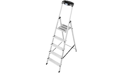 KRAUSE Stehleiter »Safety«, Aluminium, 1x5 Stufen, Arbeitshöhe ca. 305 cm kaufen